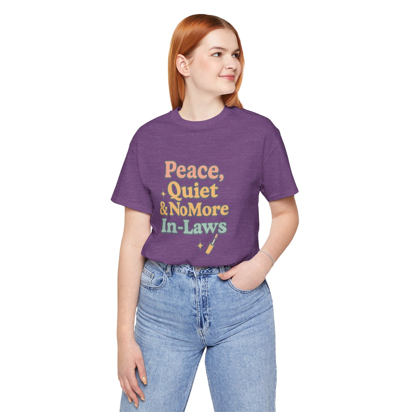 Peaceful In-Law Short Sleeve Tee, Funny Family T-Shirt, Gift for Dad, Relaxation Shirt, Casual Wear, Unisex Tee, Comfort Tee