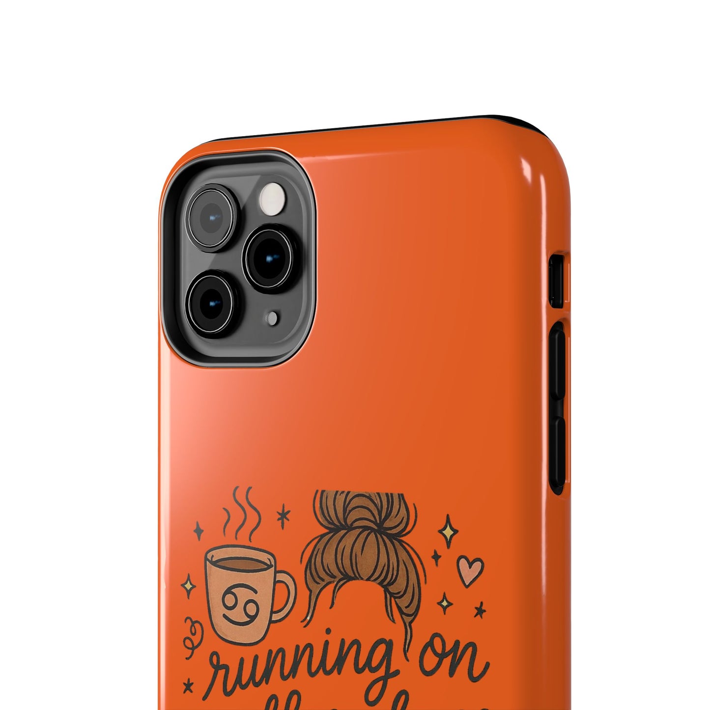 Cute Coffee Chaos Phone Case - Running on Coffee, Chaos & Cuddles, Stylish Tough Case for Coffee Lovers, Gift for Friends, Cute Phone Cover