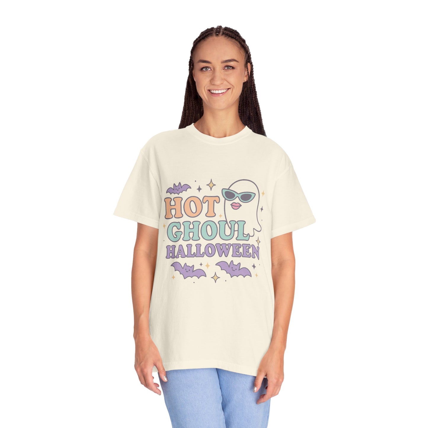 Spooky Cool Comfort Colors T-shirt, Halloween T-shirt, Ghost Shirt, Unisex Halloween Apparel, Cute Halloween Outfit, October Fashion