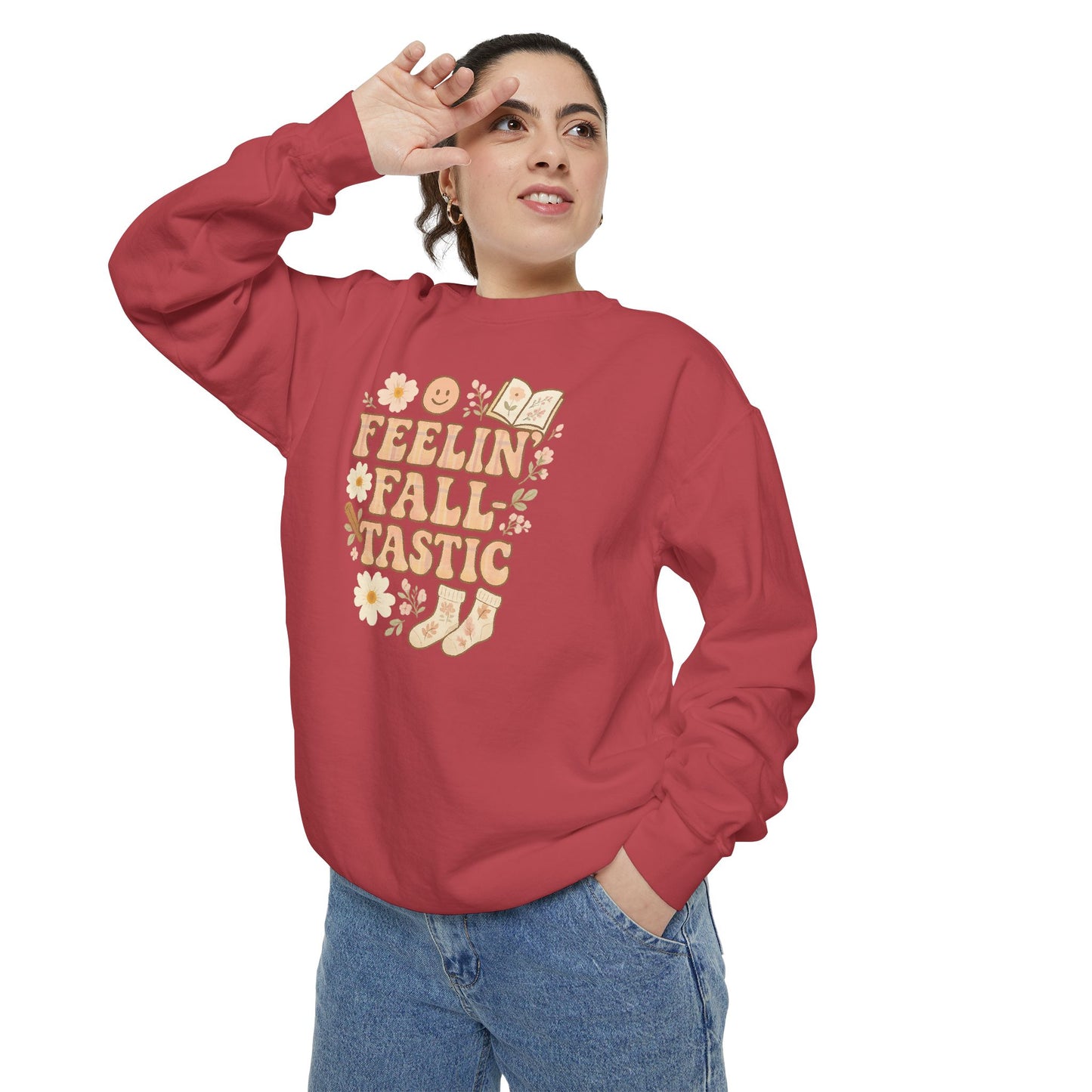 Fall-Tastic Comfort Colors Sweatshirt, Cozy Fall Jumper, Autumn Vibes Pullover, Unisex Sweater for Fall, Warm Sweatshirt for Fall Season