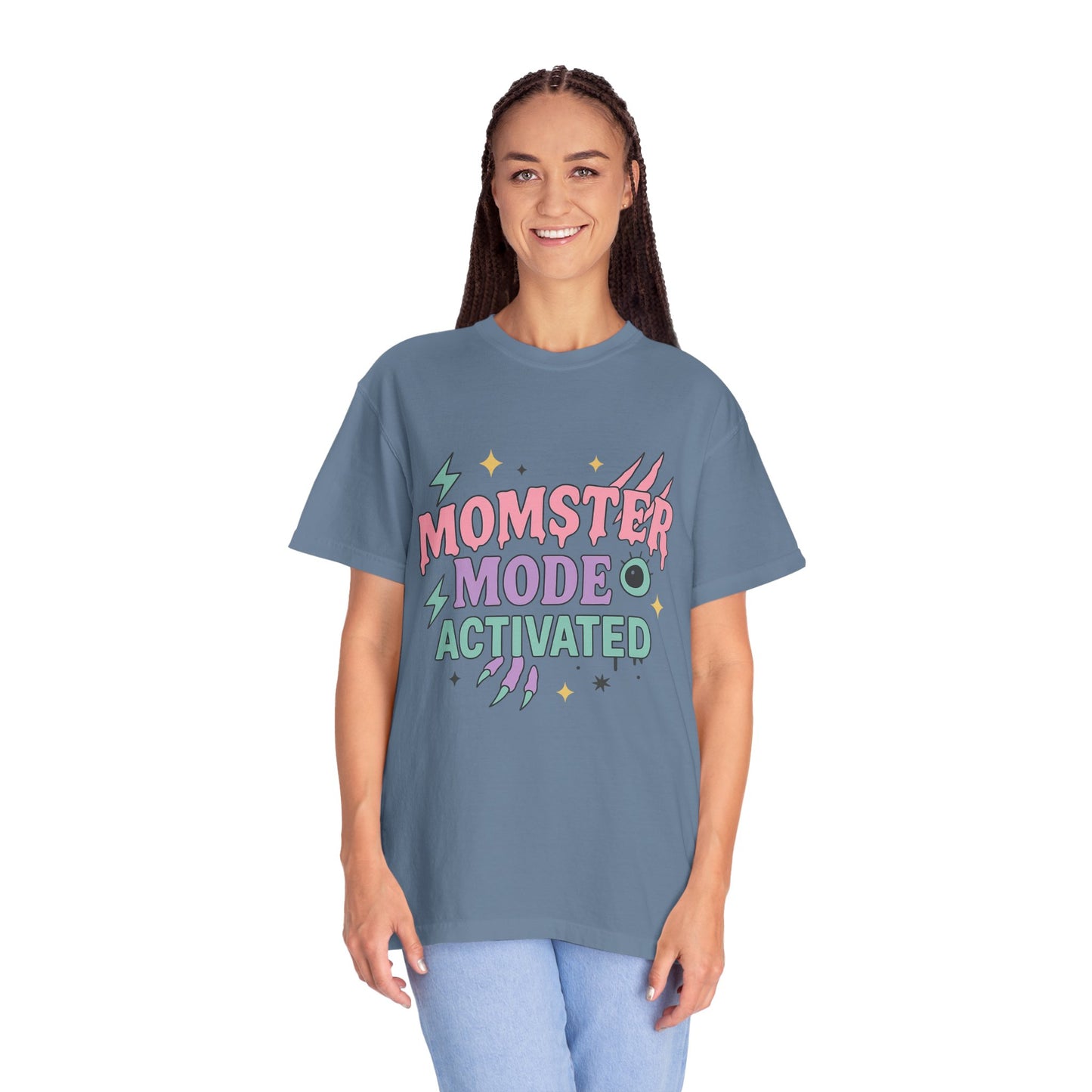 Momster Mode Activated Comfort Colors T-Shirt, Funny Mom Tee, Gift for Moms, Unisex Graphic Shirt, Parenting Humor Apparel