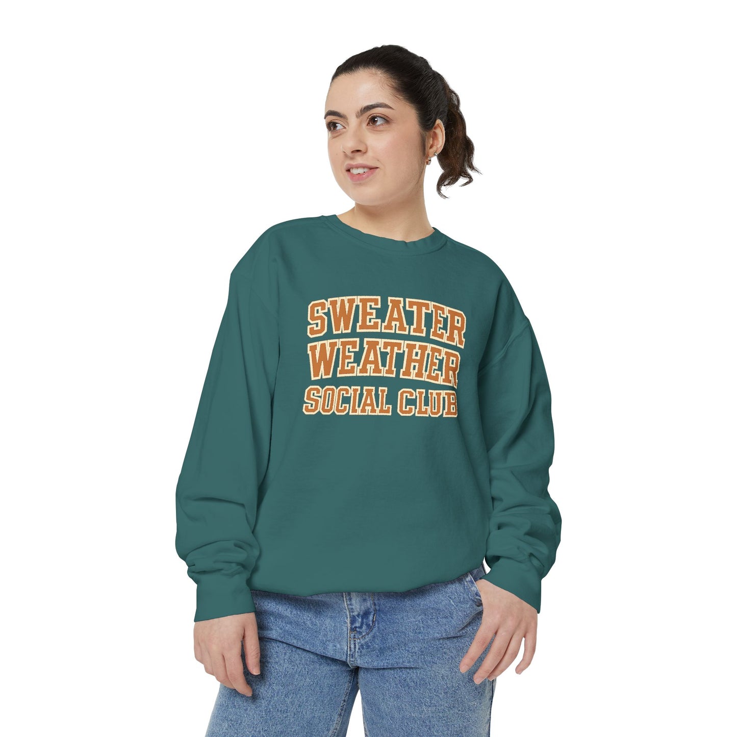 Sweater Weather Club Comfort Colors Sweatshirt, Cozy Fall Apparel, Trendy Unisex Sweatshirt, Autumn Fashion, Gift for Sweater Lovers