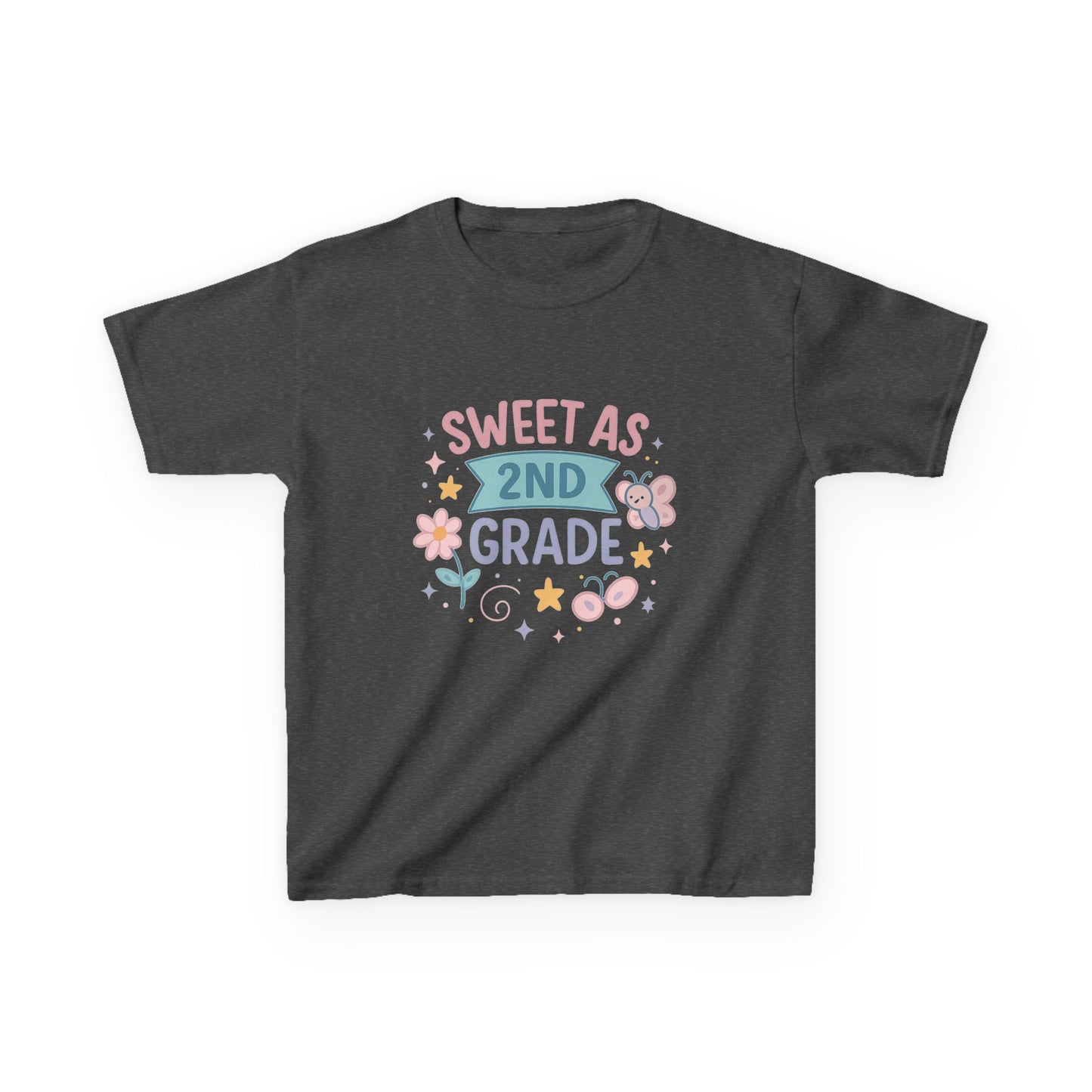 Sweet as 2nd Grade Kids Tee, Cute Kids T-Shirt, Back to School Shirt, Butterfly Design, Kids Gift, Spring Outfit, Children's Apparel