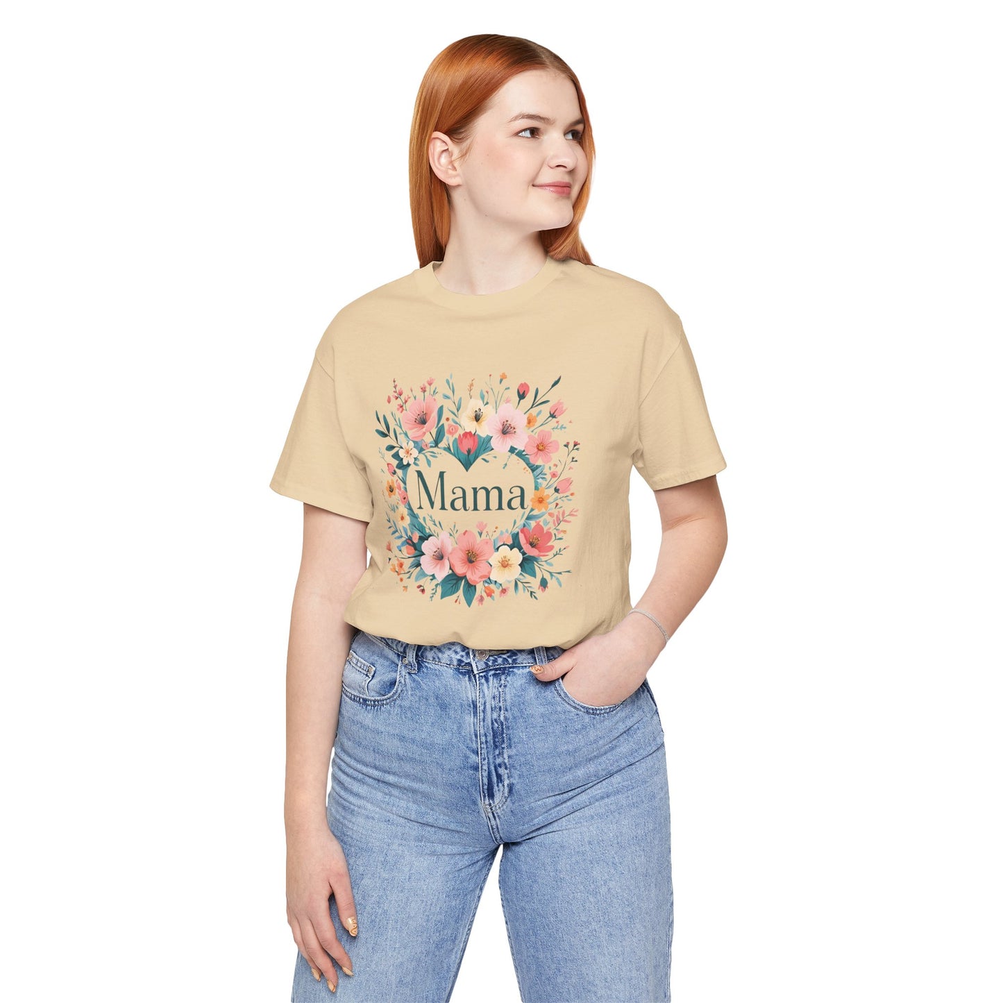 Floral Mama Tee - Perfect Gift for Moms, Mothers Day Shirt, Casual Wear, Birthday Surprise, Family Gathering