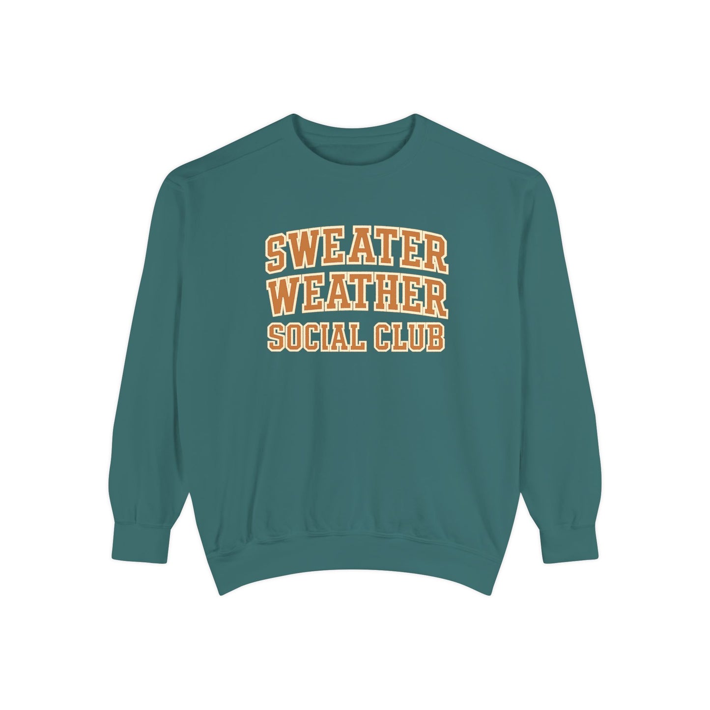 Sweater Weather Club Comfort Colors Sweatshirt, Cozy Fall Apparel, Trendy Unisex Sweatshirt, Autumn Fashion, Gift for Sweater Lovers