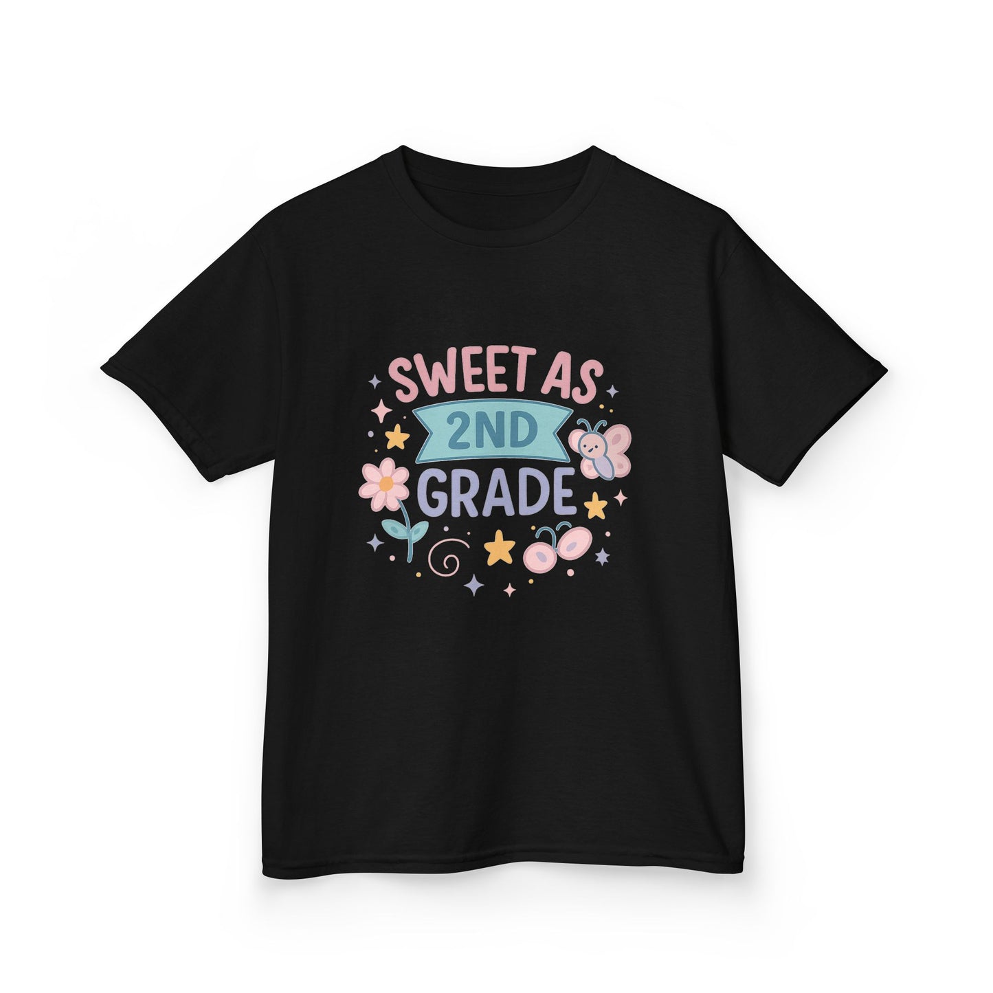 Sweet as 2nd Grade Kids Tee, Cute Kids T-Shirt, Back to School Shirt, Butterfly Design, Kids Gift, Spring Outfit, Children's Apparel