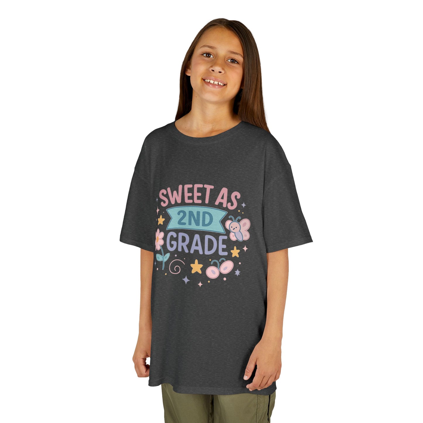 Sweet as 2nd Grade Kids Tee, Cute Kids T-Shirt, Back to School Shirt, Butterfly Design, Kids Gift, Spring Outfit, Children's Apparel