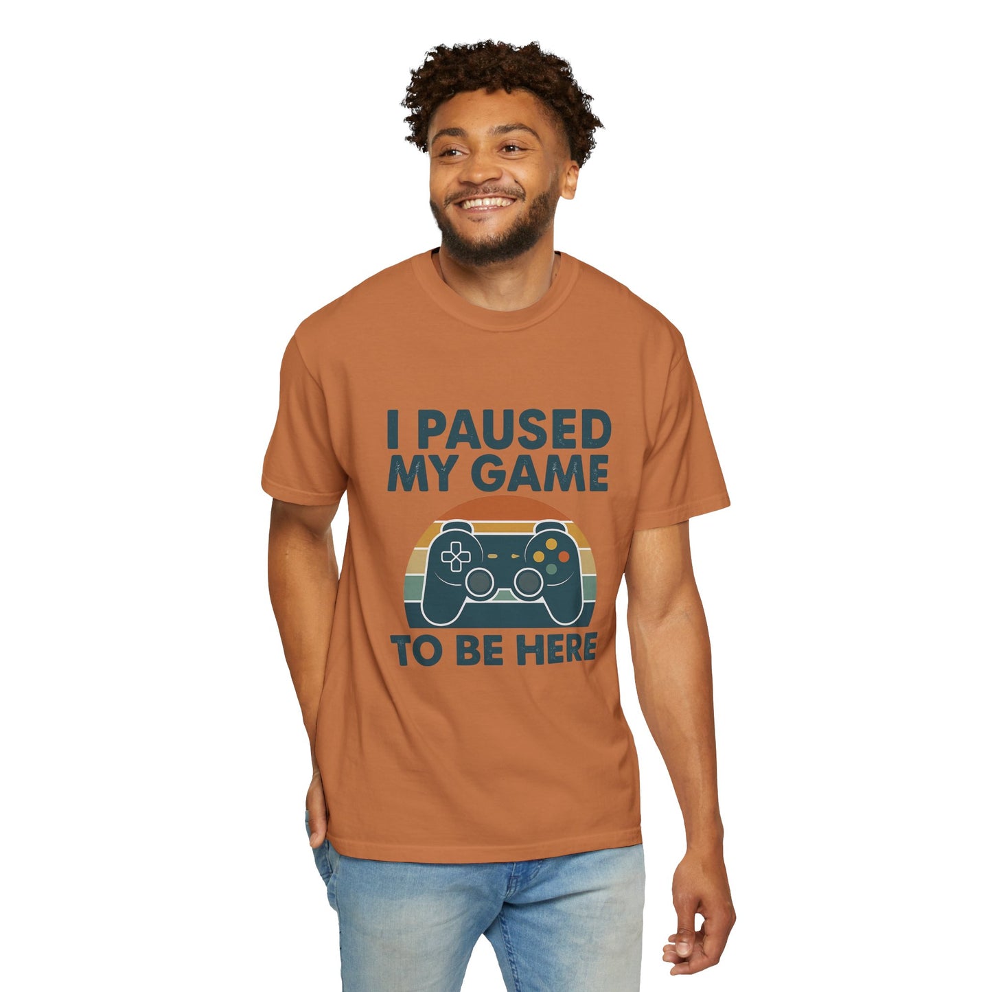 Unisex Gamer Comfort Colors T-Shirt - I Paused My Game to Be Here, Perfect Gift for Gamers, Video Game Lovers, Casual Wear, Birthday Gift, Fun Tee