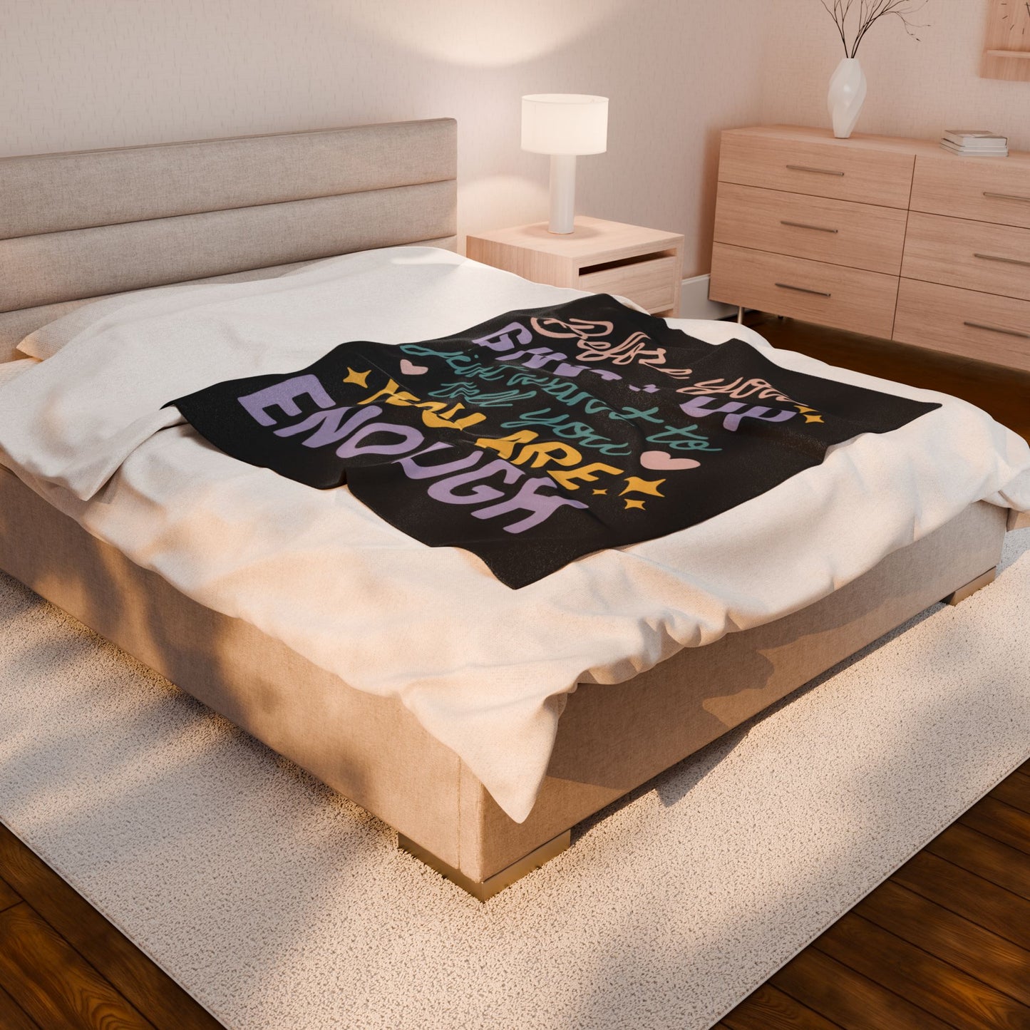 Inspirational Velveteen Plush Blanket - Cozy Collection, Motivational Gift, Home Decor, Encouragement, Self-Love, Affirmation
