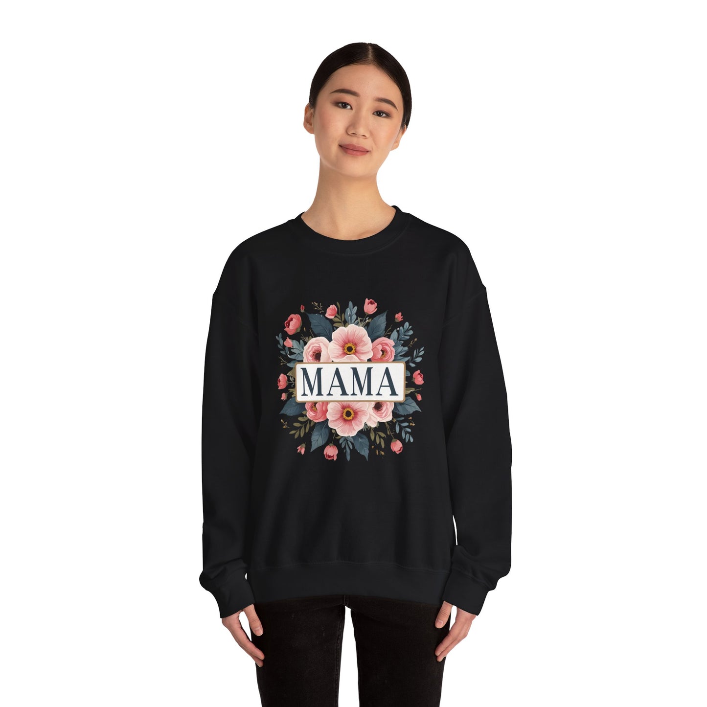 Floral Mama Sweatshirt, Mother's Day Gift, Cozy Sweatshirt, Unisex Crewneck, Floral Sweatshirt for Moms, Spring Fashion