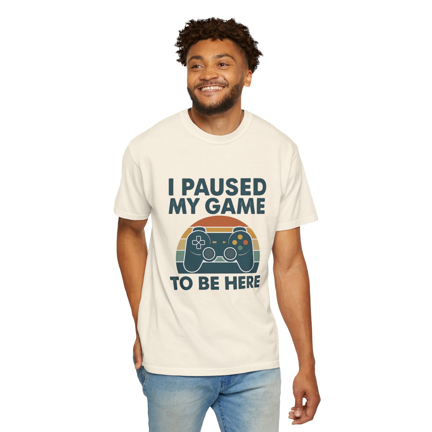 Unisex Gamer Comfort Colors T-Shirt - I Paused My Game to Be Here, Perfect Gift for Gamers, Video Game Lovers, Casual Wear, Birthday Gift, Fun Tee