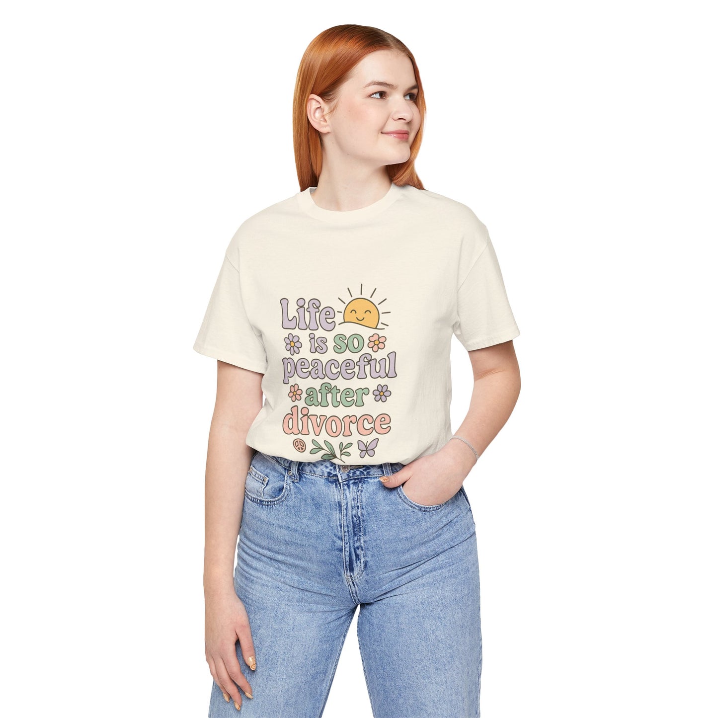 Peaceful After Divorce Tee, Unisex Shirt, Divorce Recovery Gift, Positive Vibe T-Shirt, Self-Love Apparel, Inspirational Statement Tee