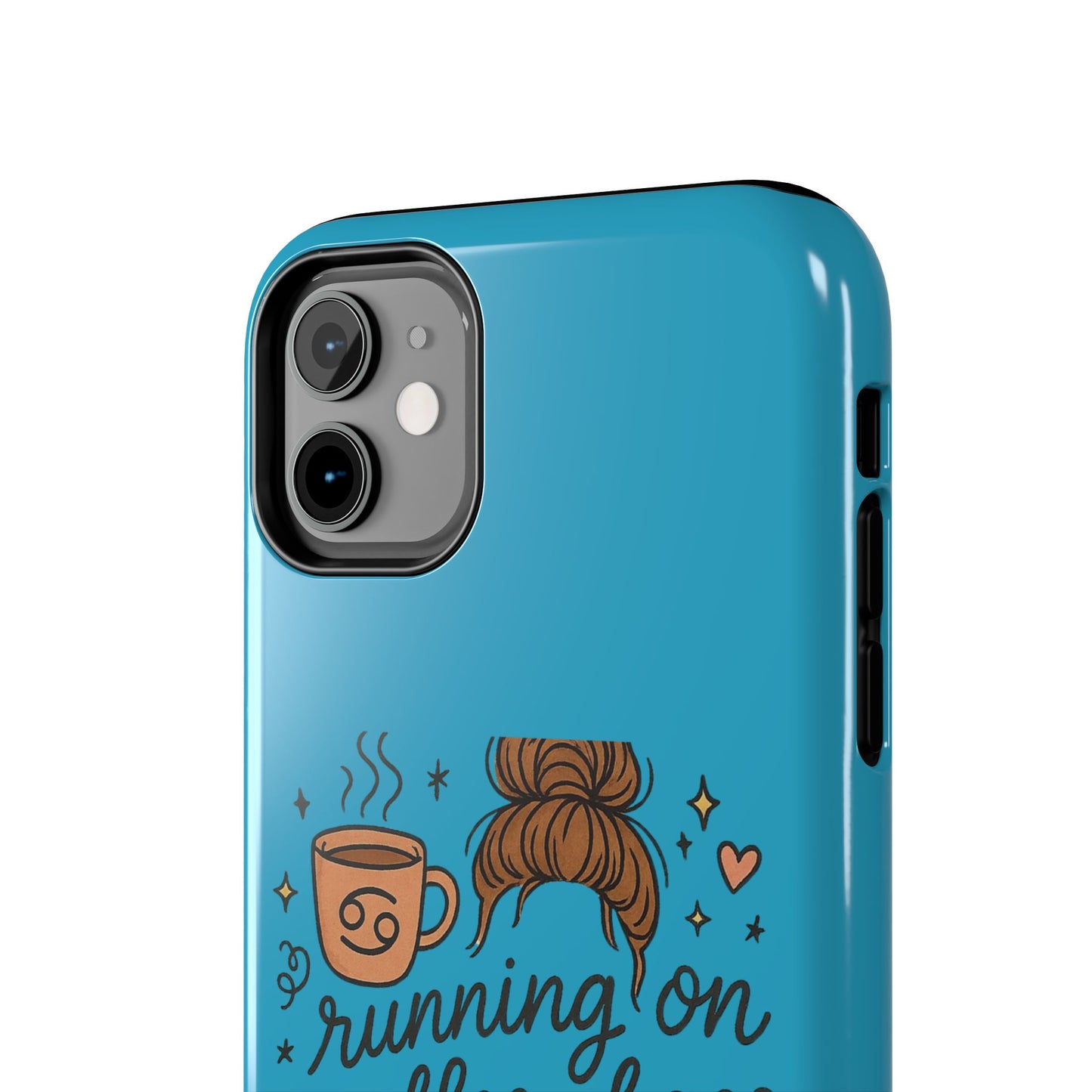 Cute Coffee Chaos Phone Case - Running on Coffee, Chaos & Cuddles, Stylish Tough Case for Coffee Lovers, Gift for Friends, Cute Phone Cover