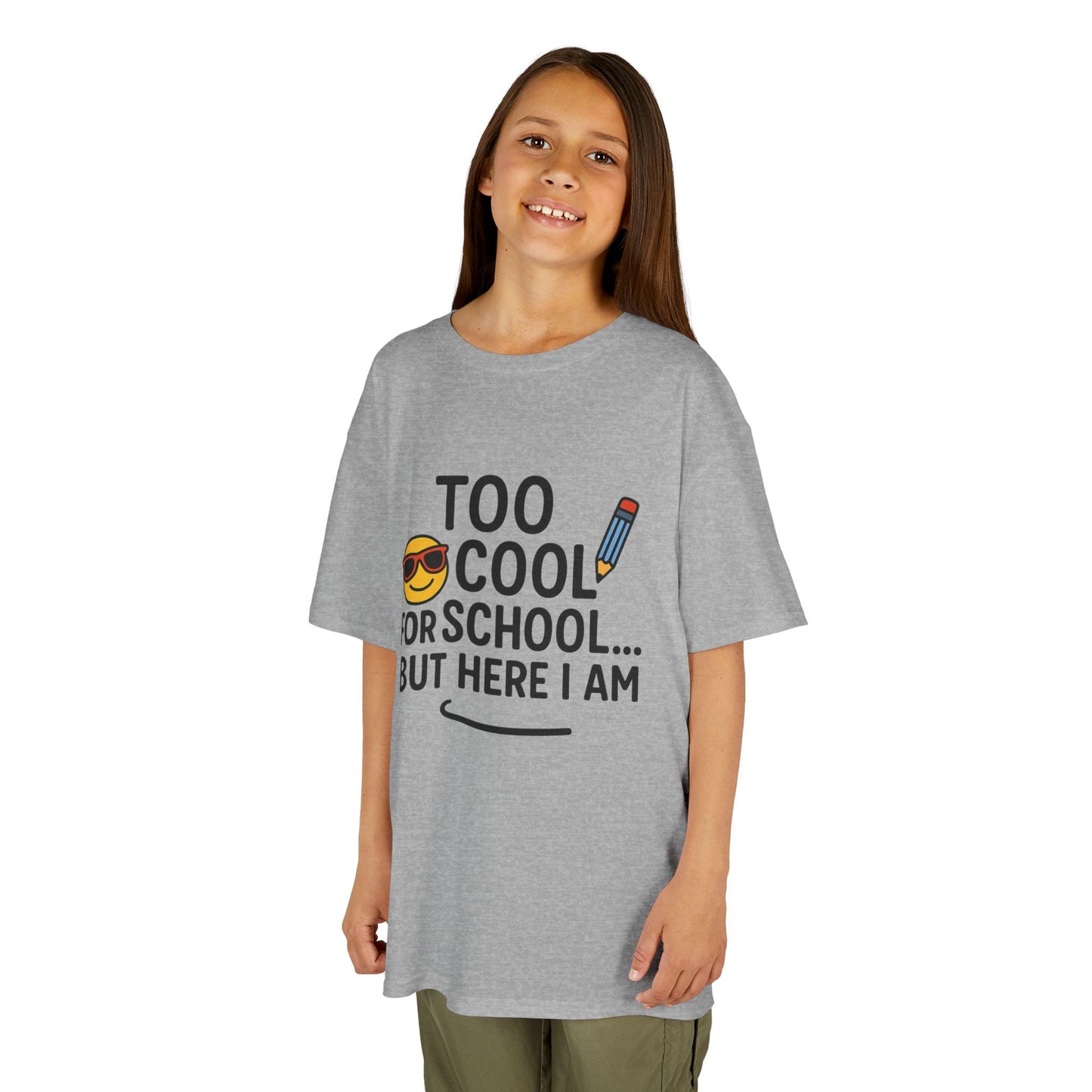 Kids Fun Tee: 'Too Cool for School' Graphic Shirt, Kids Tops, Back to School Wear, Birthday Gift, Casual Apparel
