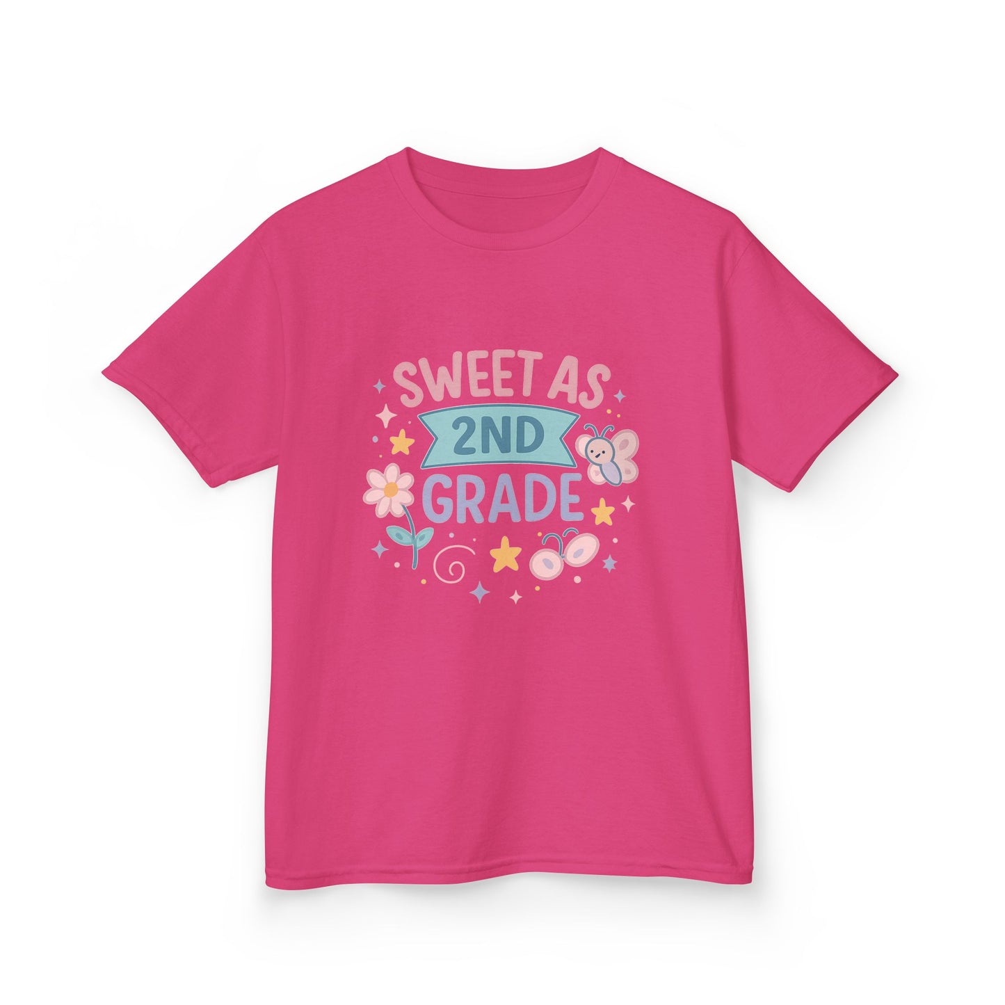 Sweet as 2nd Grade Kids Tee, Cute Kids T-Shirt, Back to School Shirt, Butterfly Design, Kids Gift, Spring Outfit, Children's Apparel