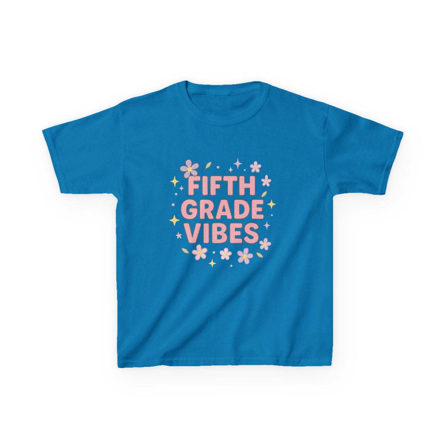 Fifth Grade Vibes Kids Tee, Fun Youth T-Shirt, Back to School Apparel, Flower Power Tee, Casual Summer Shirt, Gift for Kids