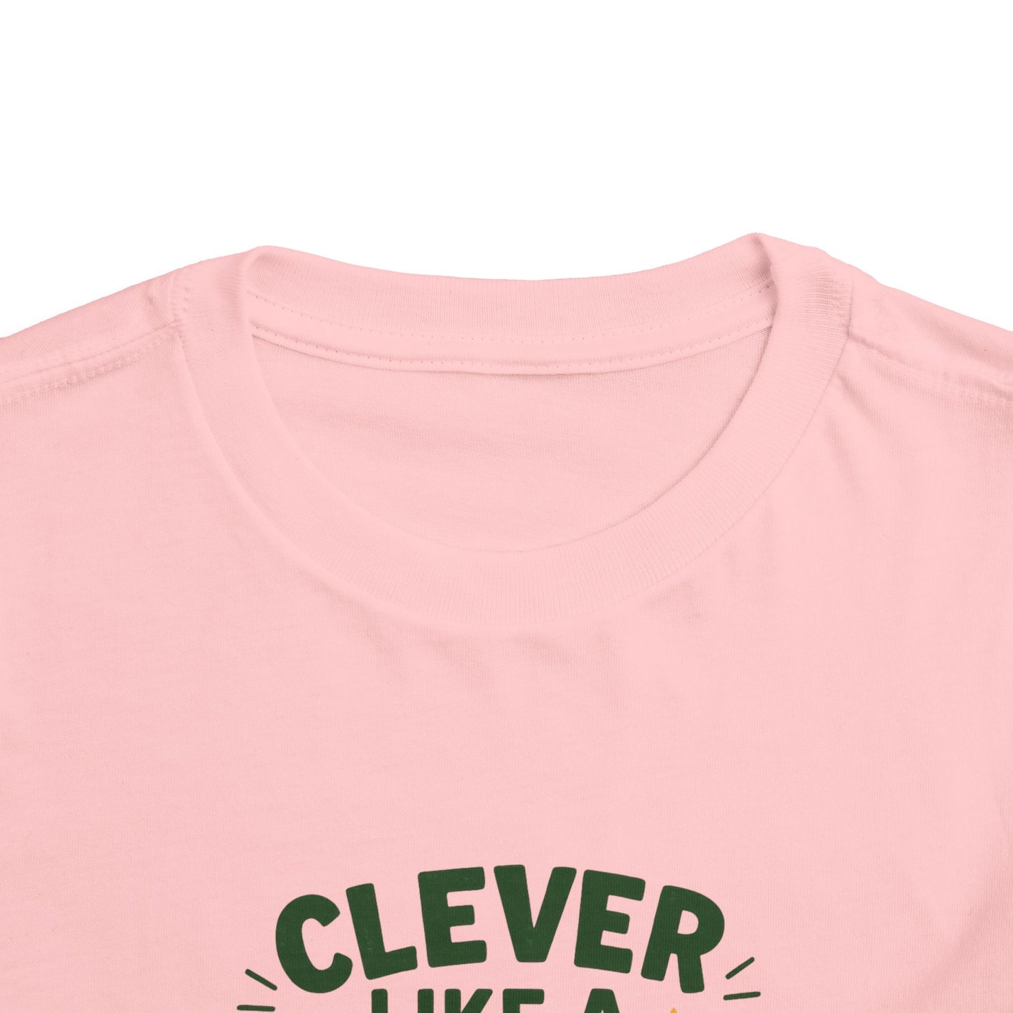 Clever Like A Fox Toddler Tee, Cute Kids T-Shirt, Back To School Shirt, Gift for Child, Toddler Apparel, Fun Graphic Tee