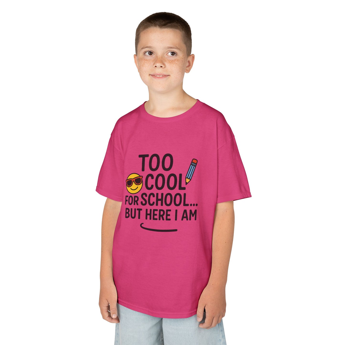 Kids Fun Tee: 'Too Cool for School' Graphic Shirt, Kids Tops, Back to School Wear, Birthday Gift, Casual Apparel