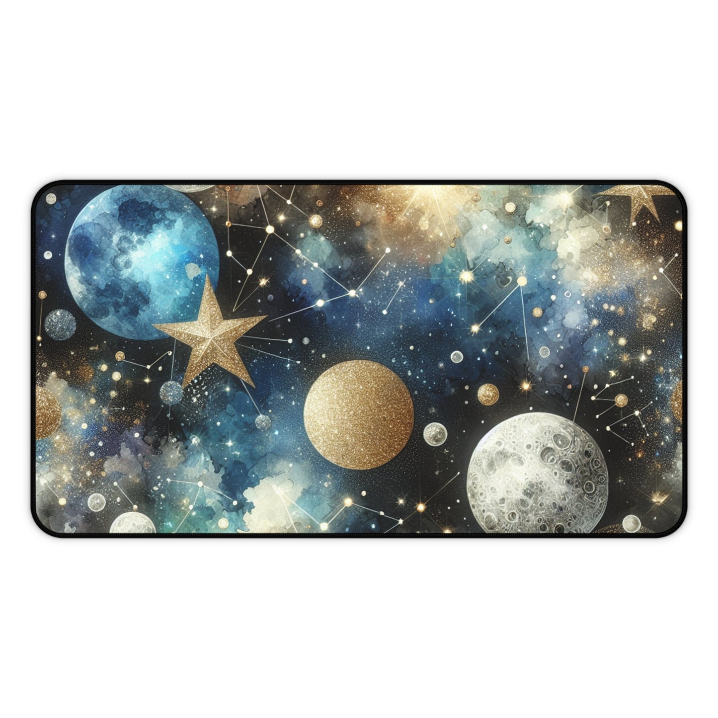 Cosmic Galaxy Desk Mat - Space-Themed Desk Accessories, Unique Gifts for Students, Home Office Decor, Gamer Mat, Astronomy Lovers
