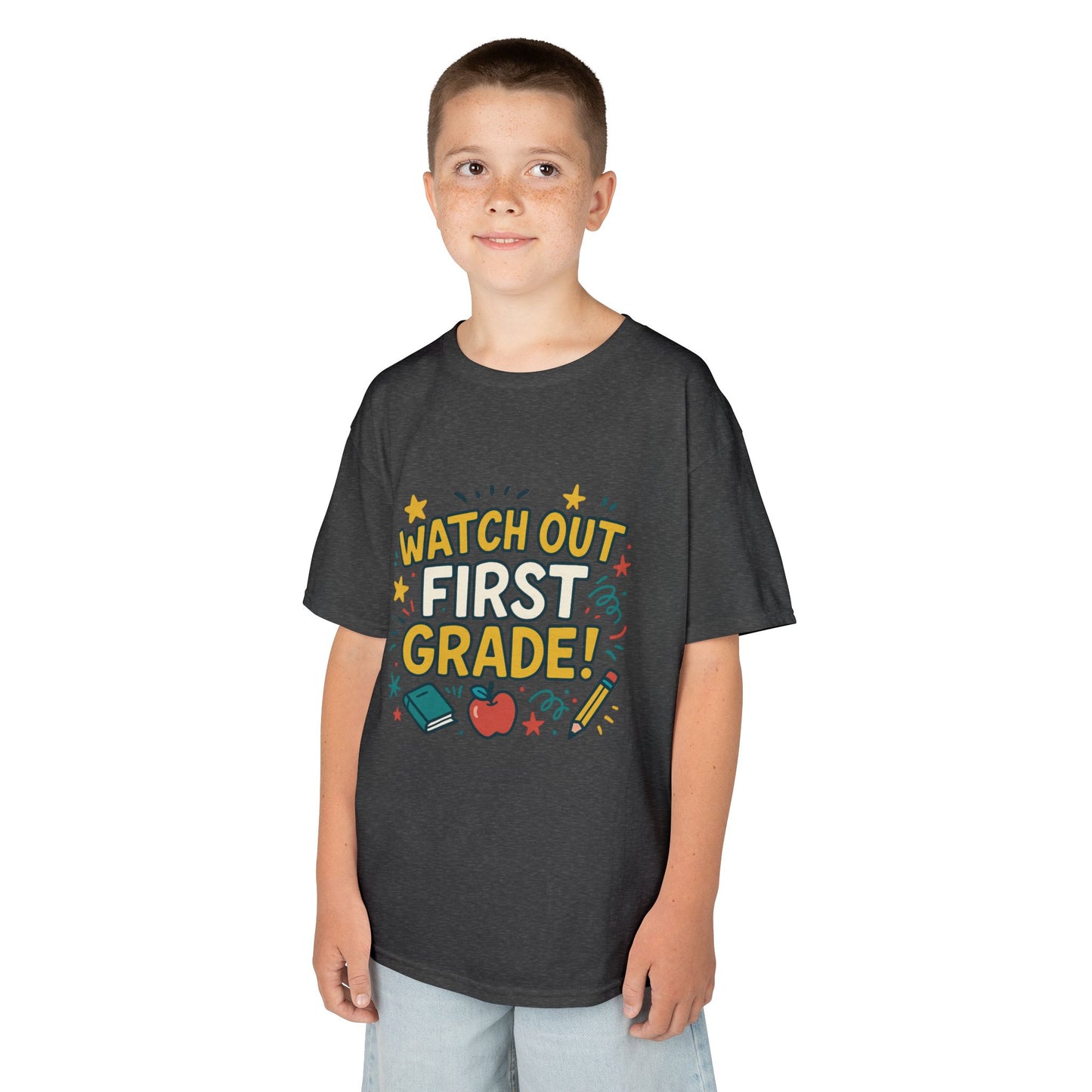 Kids First Grade Tee, Fun Kids Shirt, Back to School Tee, Motivational Kids T-Shirt, Gift for Young Students, Classroom Apparel