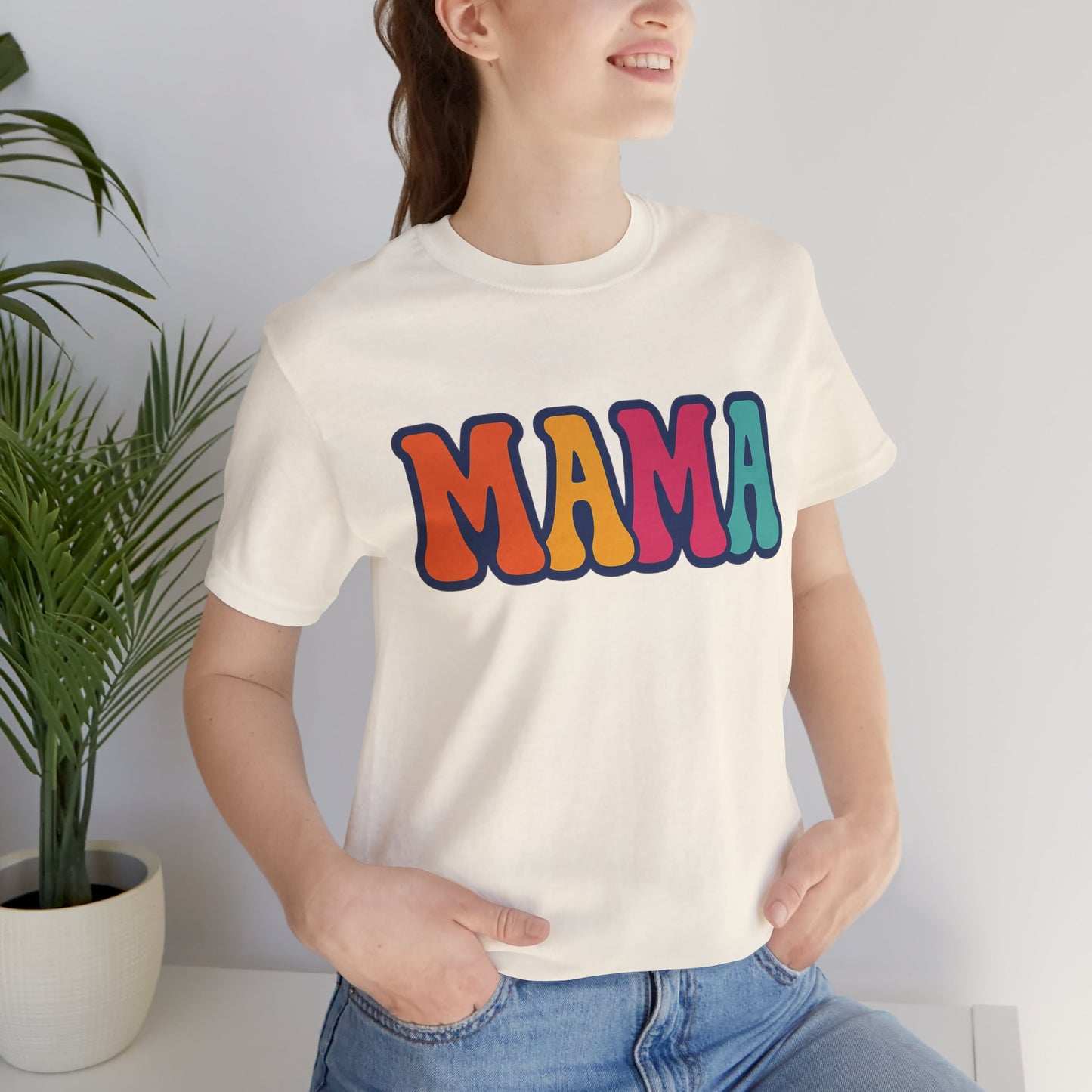 Colorful Mama Tee, Fun Mom T-Shirt, Gift for Mother's Day, Comfortable Unisex Shirt, Family Gathering Apparel, Casual Wear