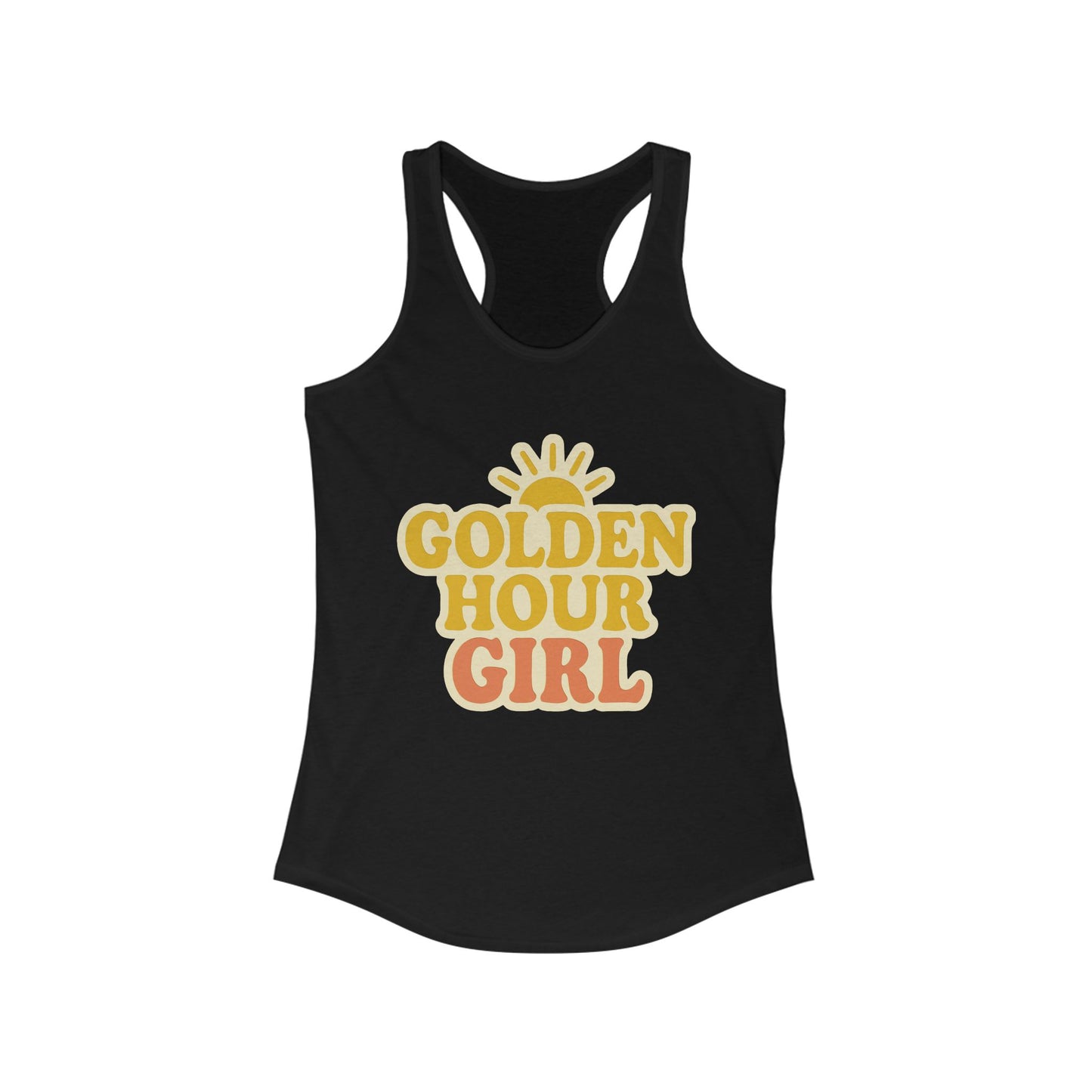 Golden Hour Girl Racerback Tank | Trendy Summer Top, Fitness Gear, Beach Outfit, Gift for Her, Women's Activewear