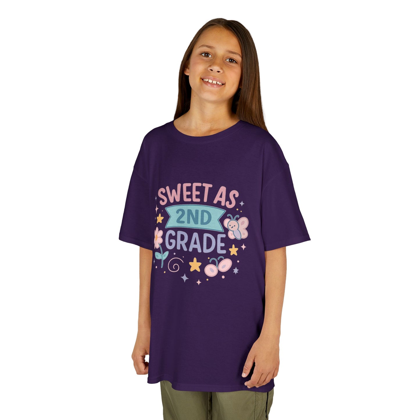 Sweet as 2nd Grade Kids Tee, Cute Kids T-Shirt, Back to School Shirt, Butterfly Design, Kids Gift, Spring Outfit, Children's Apparel