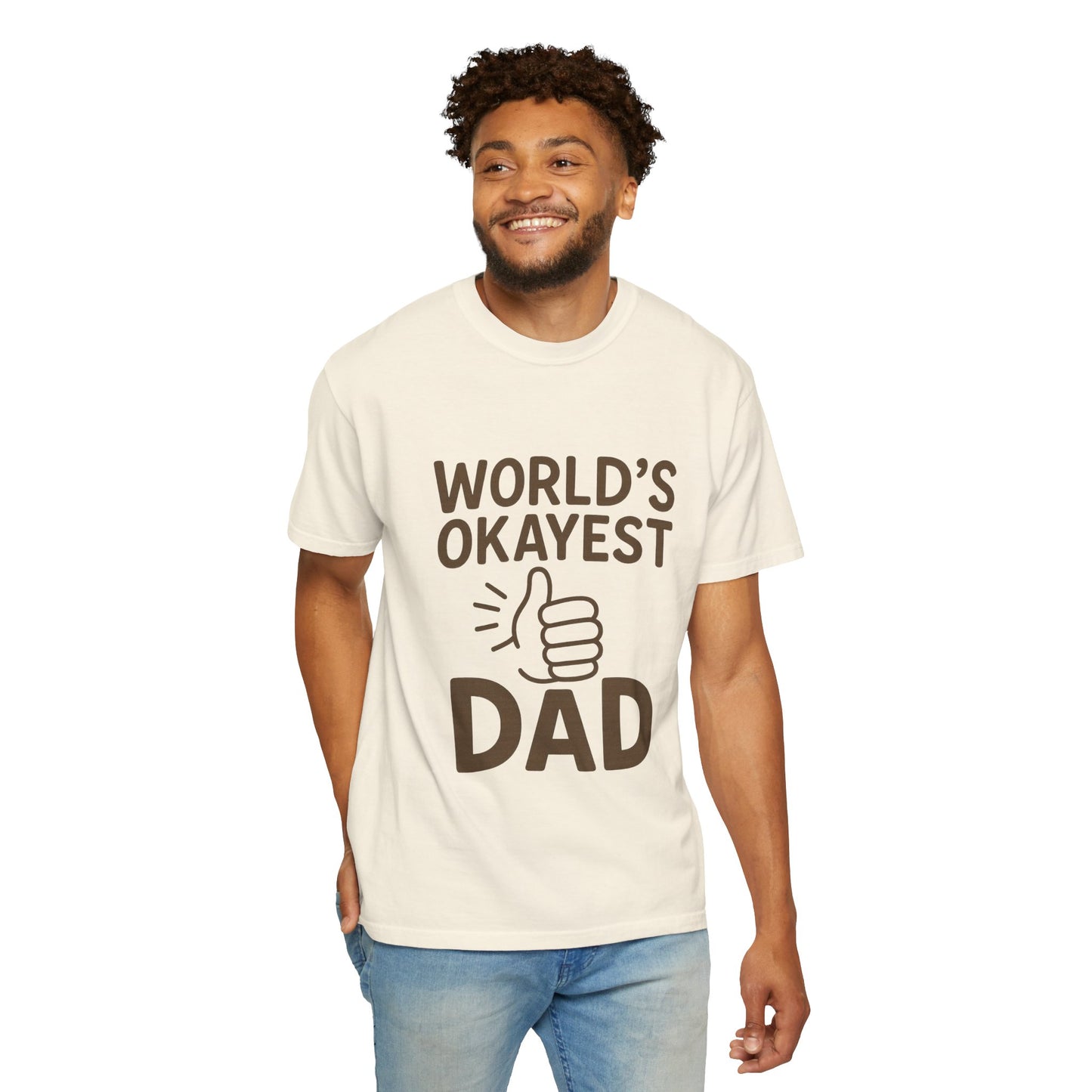 World's Okayest Dad Unisex T-shirt - Funny Gift for Father's Day, Casual Wear, Dad Humor, Great for Birthdays, Dad's Night Out