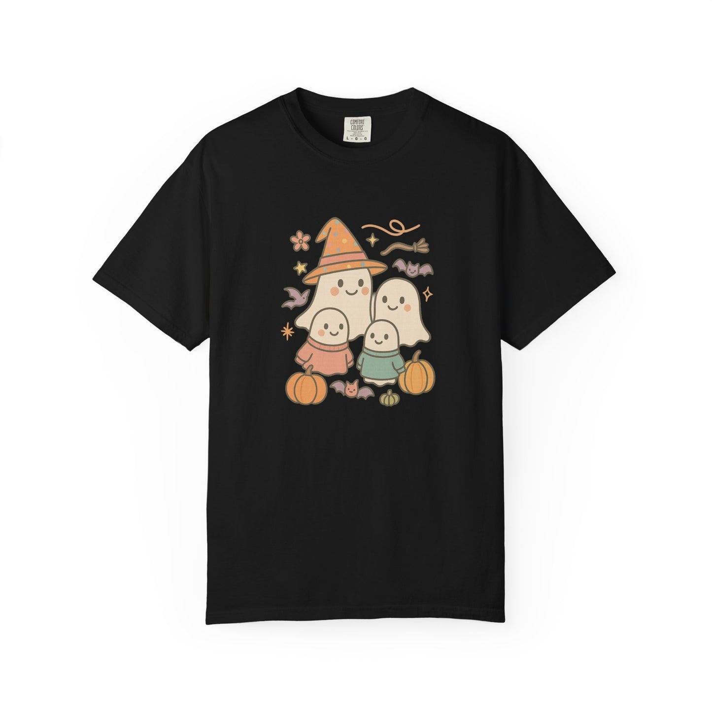 Adorable Halloween Ghost Family Comfort Colors T-Shirt, Cute Fall Tee, Halloween Costume, Unisex Gift, Spooky Season Fun