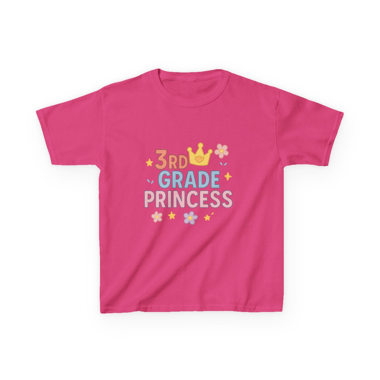 3rd Grade Princess Tee - Cute Kids Heavy Cotton Shirt, Birthday Gift, School Outfit, Toddler Apparel, Princess Theme