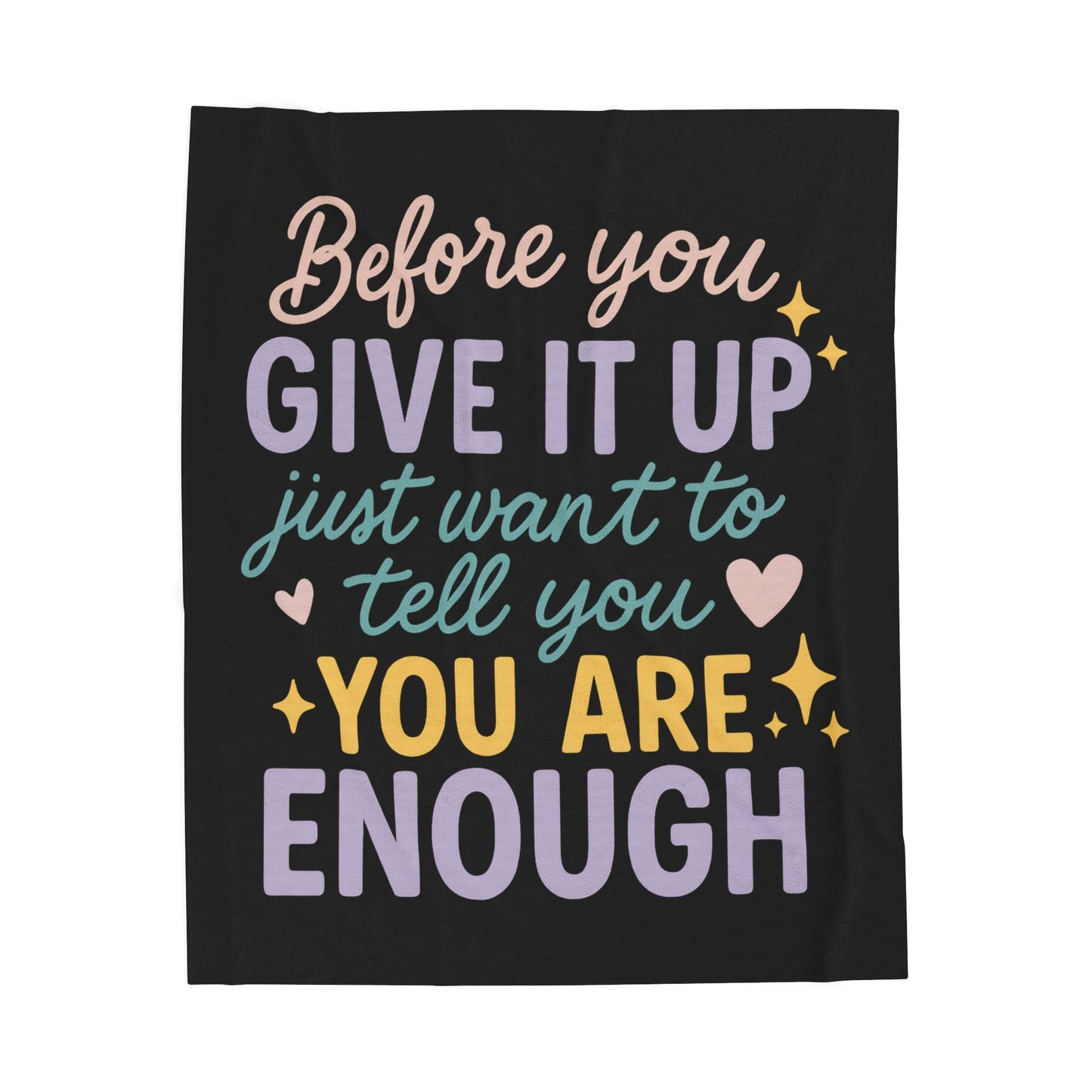 Inspirational Velveteen Plush Blanket - Cozy Collection, Motivational Gift, Home Decor, Encouragement, Self-Love, Affirmation