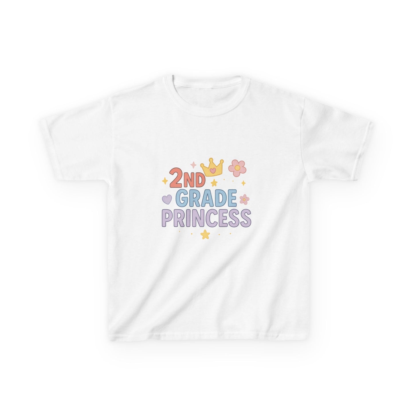 Kids 2nd Grade Princess Tee - Cute Cotton Kids T-Shirt, Birthday Gift, Back to School, Princess Lover Gift, Funny Kids T-Shirt