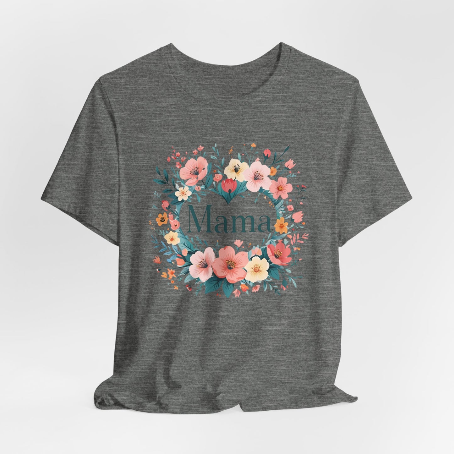 Floral Mama Tee - Perfect Gift for Moms, Mothers Day Shirt, Casual Wear, Birthday Surprise, Family Gathering
