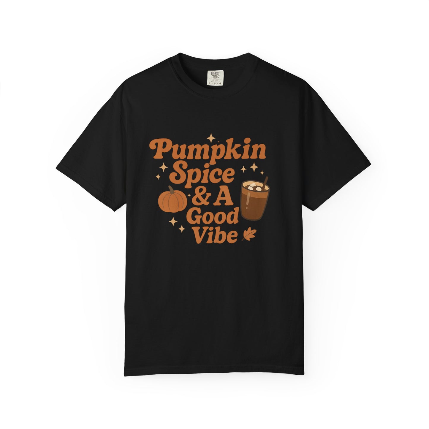 Pumpkin Spice Vibes Comfort Colors T-Shirt, Fall Fashion Tee, Unisex Autumn Shirt, Halloween Party Outfit, Cozy Casual Wear