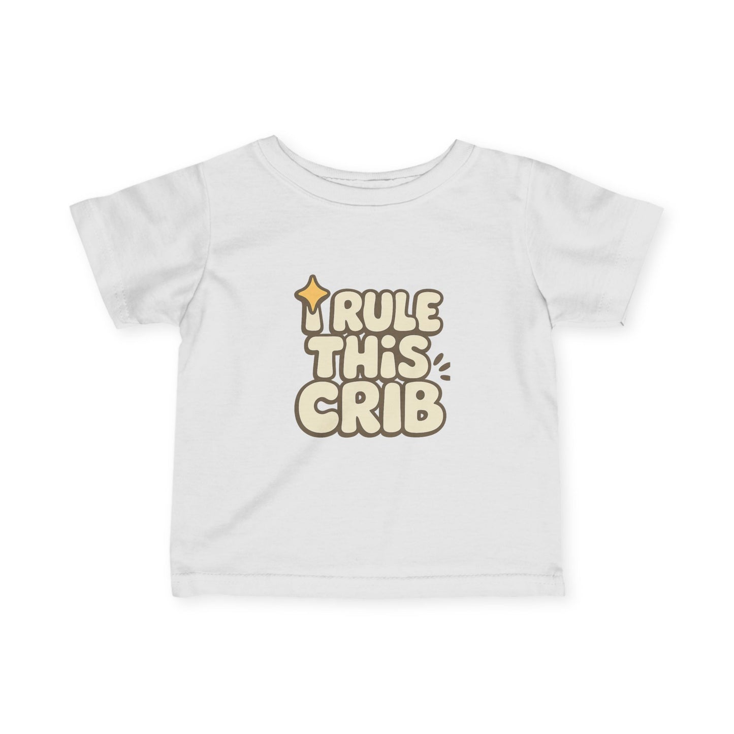 Funny Infant Tee, I Rule This Crib Shirt, Baby Gift, Cute Toddler Clothing, Newborn Outfit, Baby Shower Present, Kids Fashion