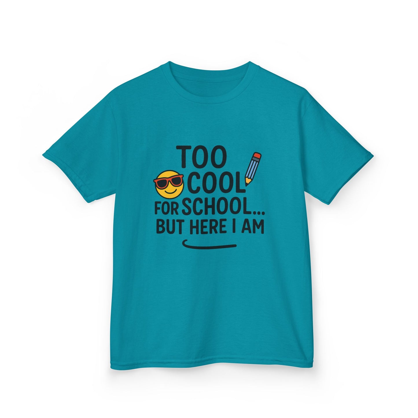 Kids Fun Tee: 'Too Cool for School' Graphic Shirt, Kids Tops, Back to School Wear, Birthday Gift, Casual Apparel