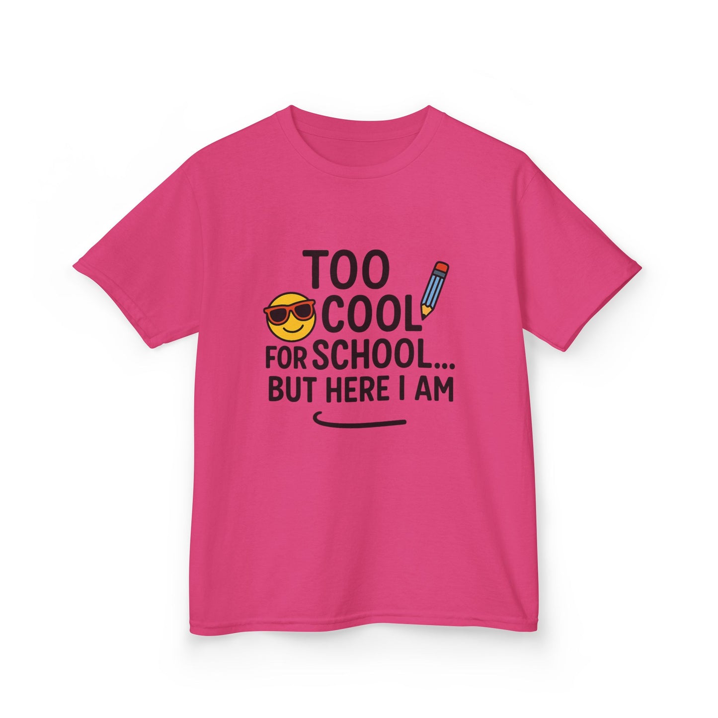 Kids Fun Tee: 'Too Cool for School' Graphic Shirt, Kids Tops, Back to School Wear, Birthday Gift, Casual Apparel