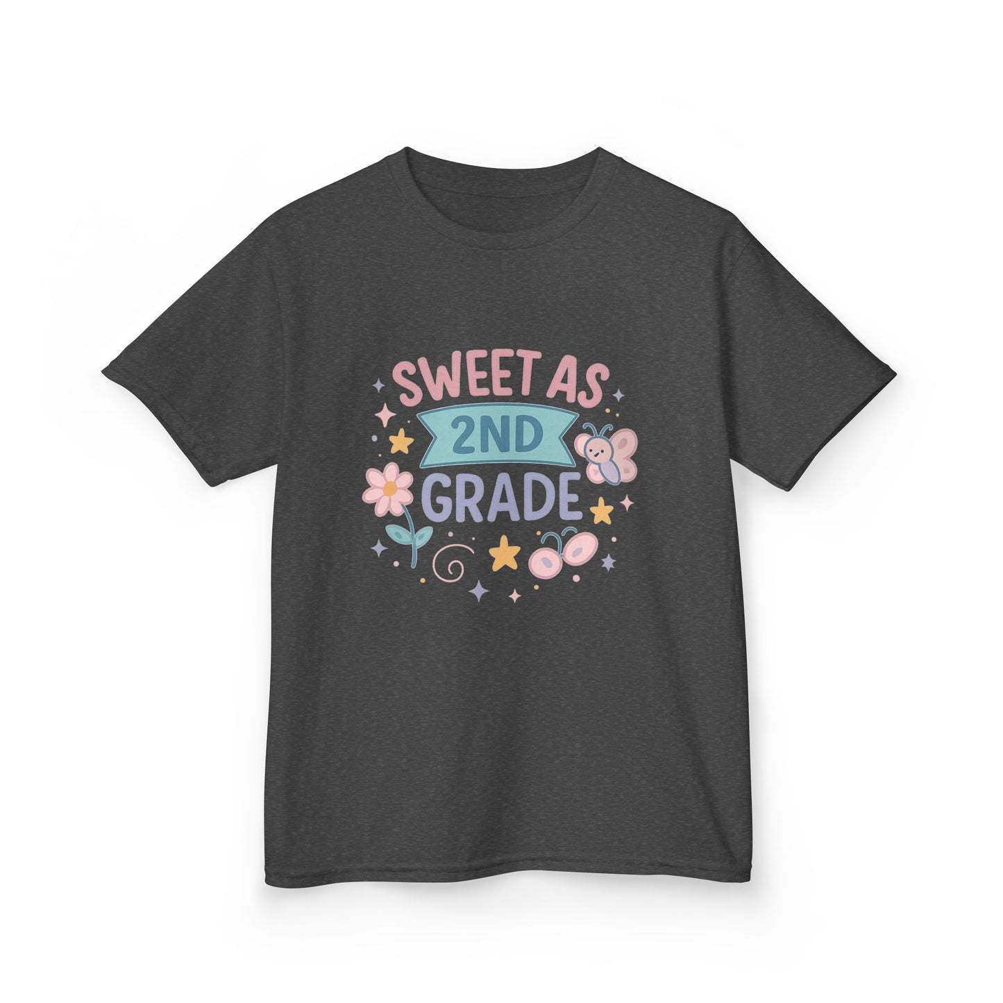 Sweet as 2nd Grade Kids Tee, Cute Kids T-Shirt, Back to School Shirt, Butterfly Design, Kids Gift, Spring Outfit, Children's Apparel