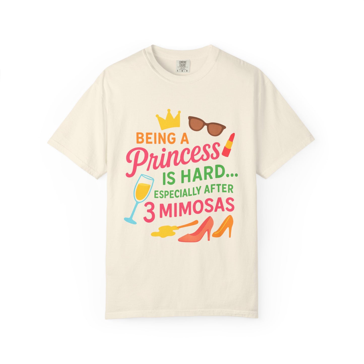 Fun Princess after Mimosas T-Shirt, Cute Gift for Her, Birthday Celebration Tee, Casual Summer Top, Girls' Night Out Shirt