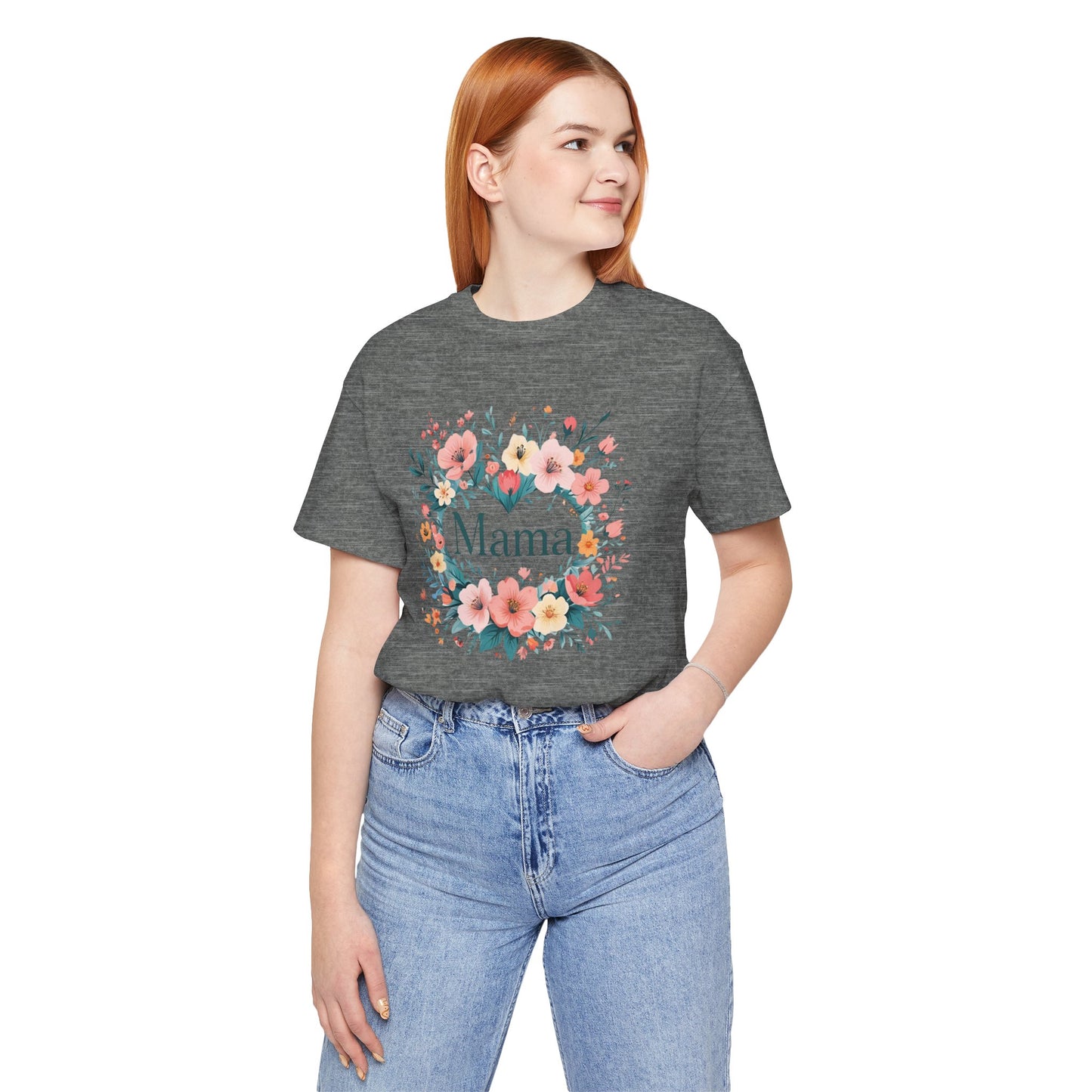 Floral Mama Tee - Perfect Gift for Moms, Mothers Day Shirt, Casual Wear, Birthday Surprise, Family Gathering