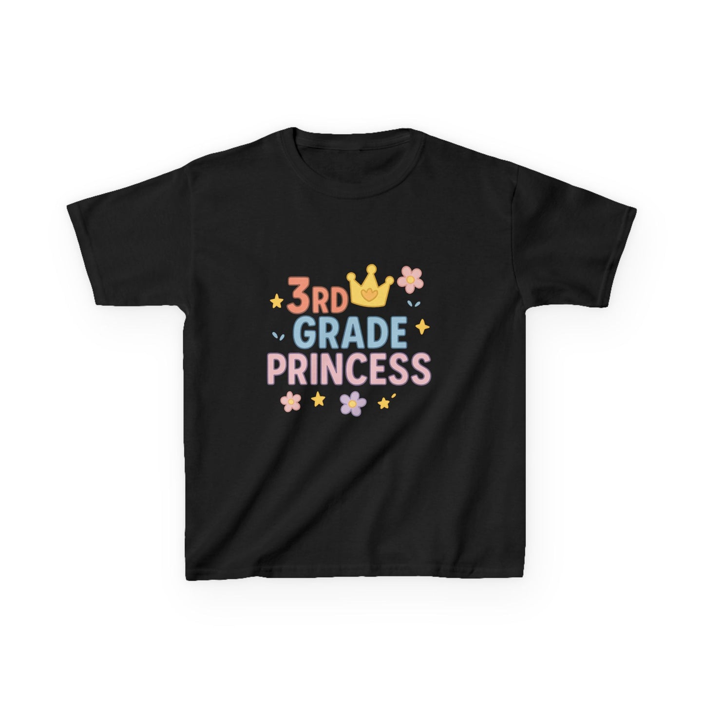 3rd Grade Princess Tee - Cute Kids Heavy Cotton Shirt, Birthday Gift, School Outfit, Toddler Apparel, Princess Theme