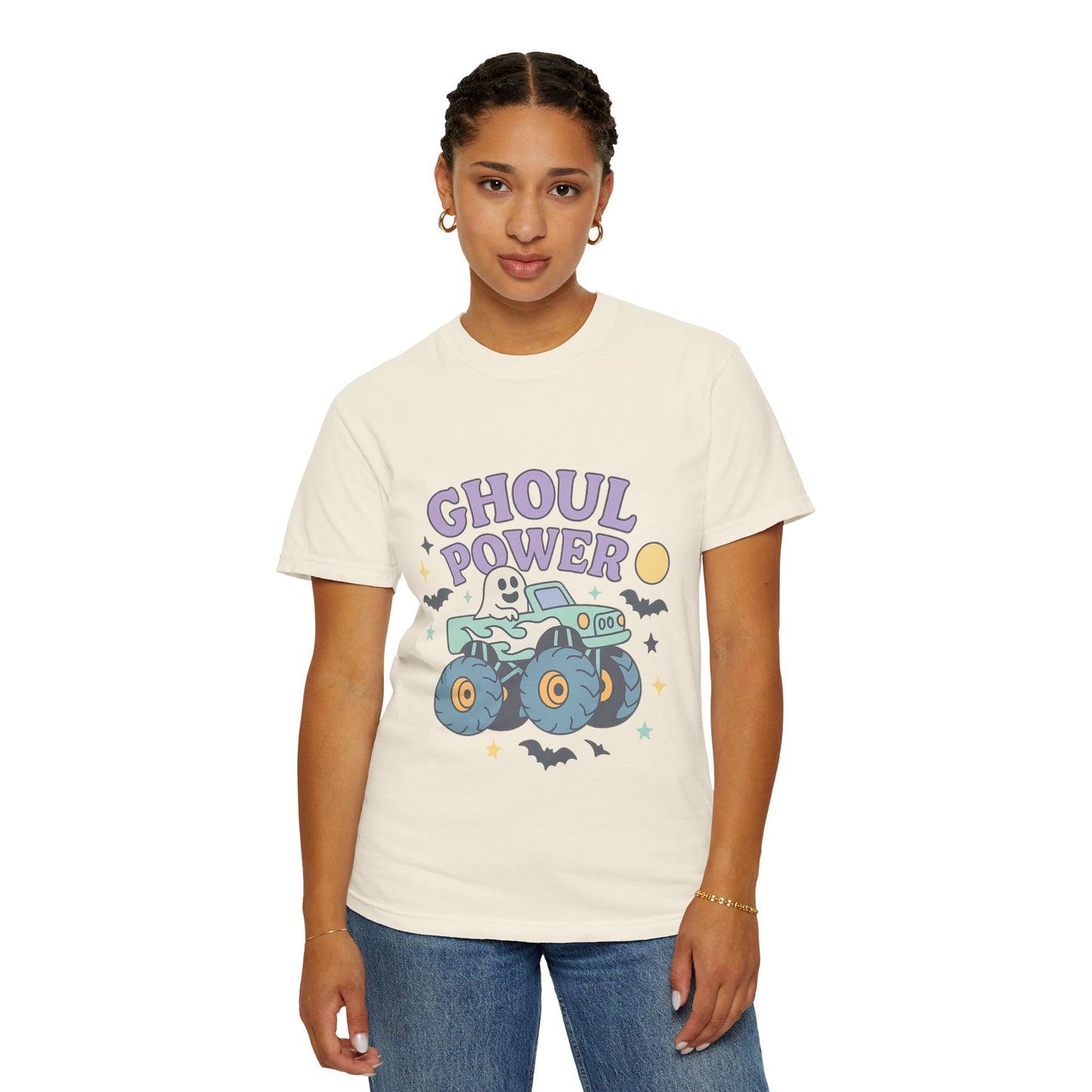 Ghoul Power Monster Truck Comfort Colors T-Shirt | Spooky Halloween Tee | Unisex Gift for Ghost Lovers, Halloween Celebration, Alternative Fashion
