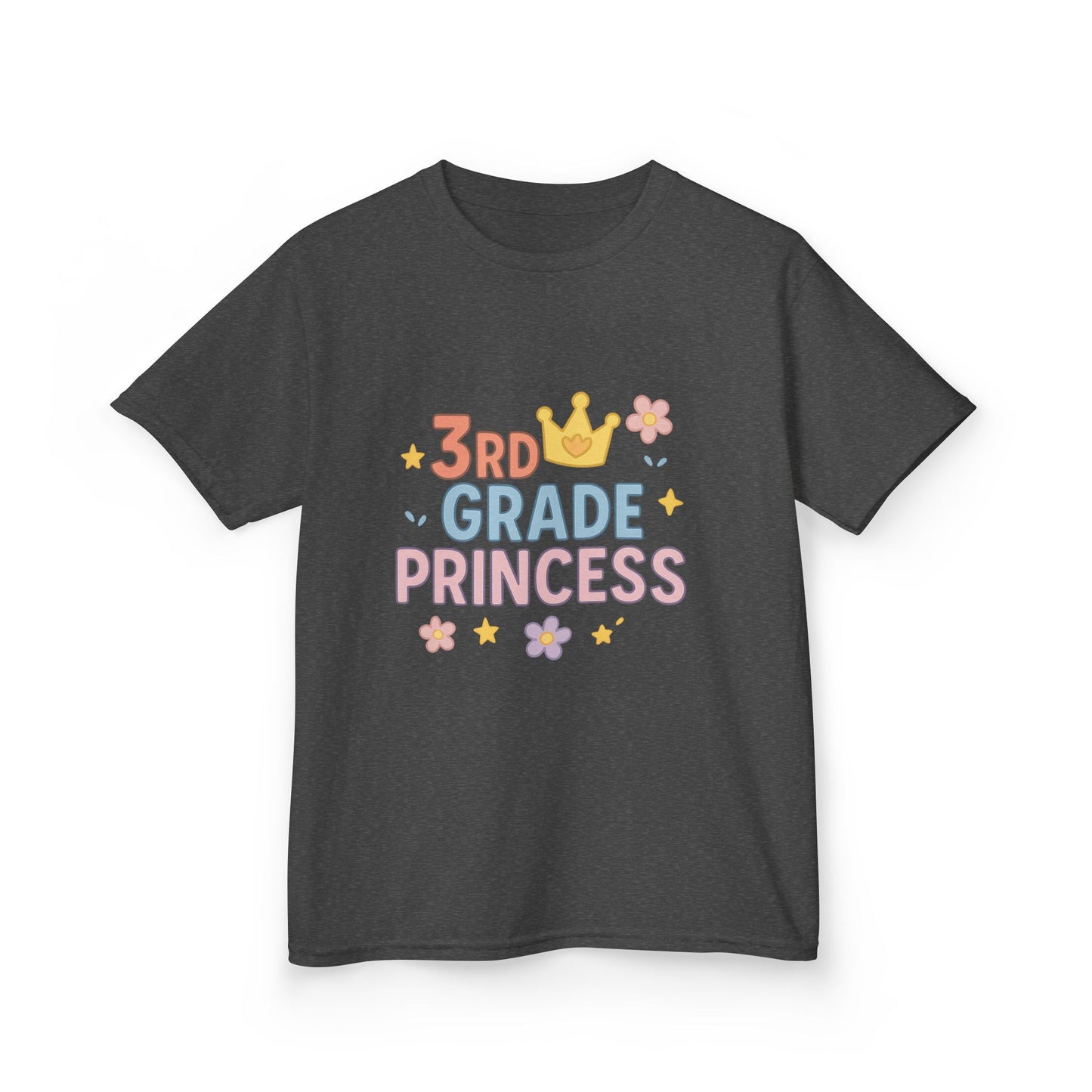 3rd Grade Princess Tee - Cute Kids Heavy Cotton Shirt, Birthday Gift, School Outfit, Toddler Apparel, Princess Theme