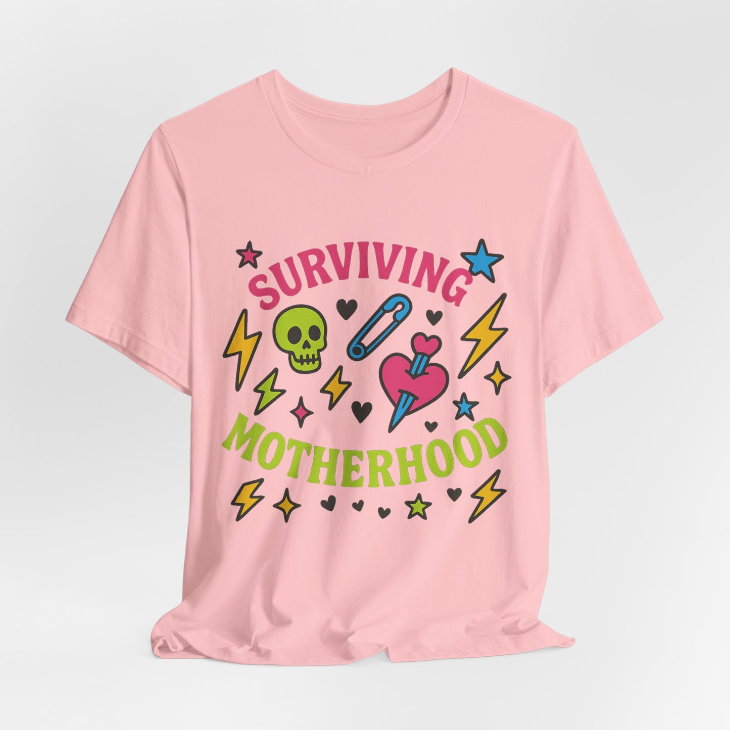 Surviving Motherhood Tee, Funny Mom Shirt, Gift for New Moms, Mother's Day Tee, Cute Graphic T-Shirt, Unisex Casual Wear