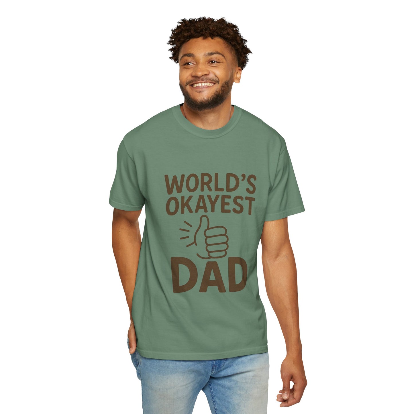 World's Okayest Dad Unisex T-shirt - Funny Gift for Father's Day, Casual Wear, Dad Humor, Great for Birthdays, Dad's Night Out