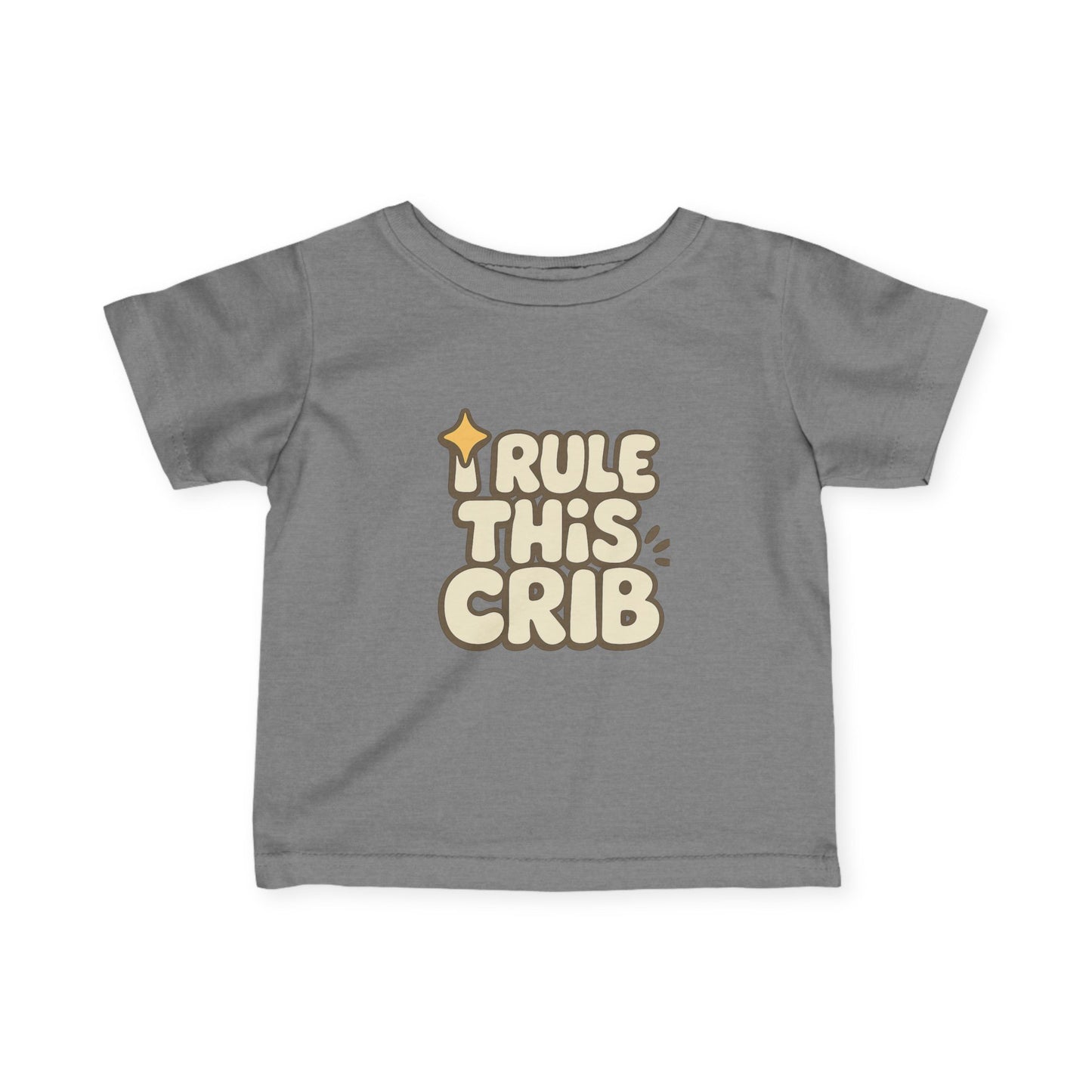 Funny Infant Tee, I Rule This Crib Shirt, Baby Gift, Cute Toddler Clothing, Newborn Outfit, Baby Shower Present, Kids Fashion