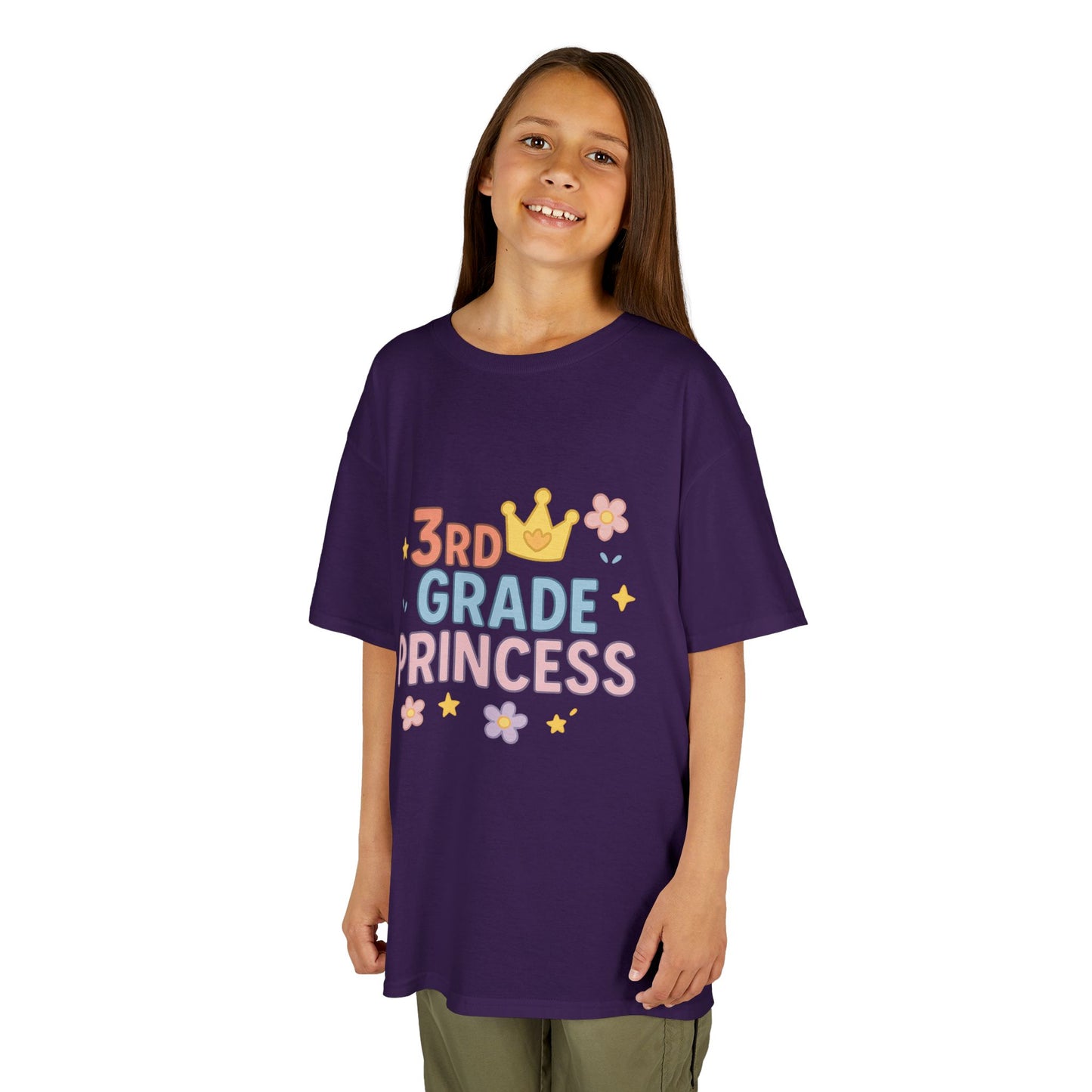 3rd Grade Princess Tee - Cute Kids Heavy Cotton Shirt, Birthday Gift, School Outfit, Toddler Apparel, Princess Theme