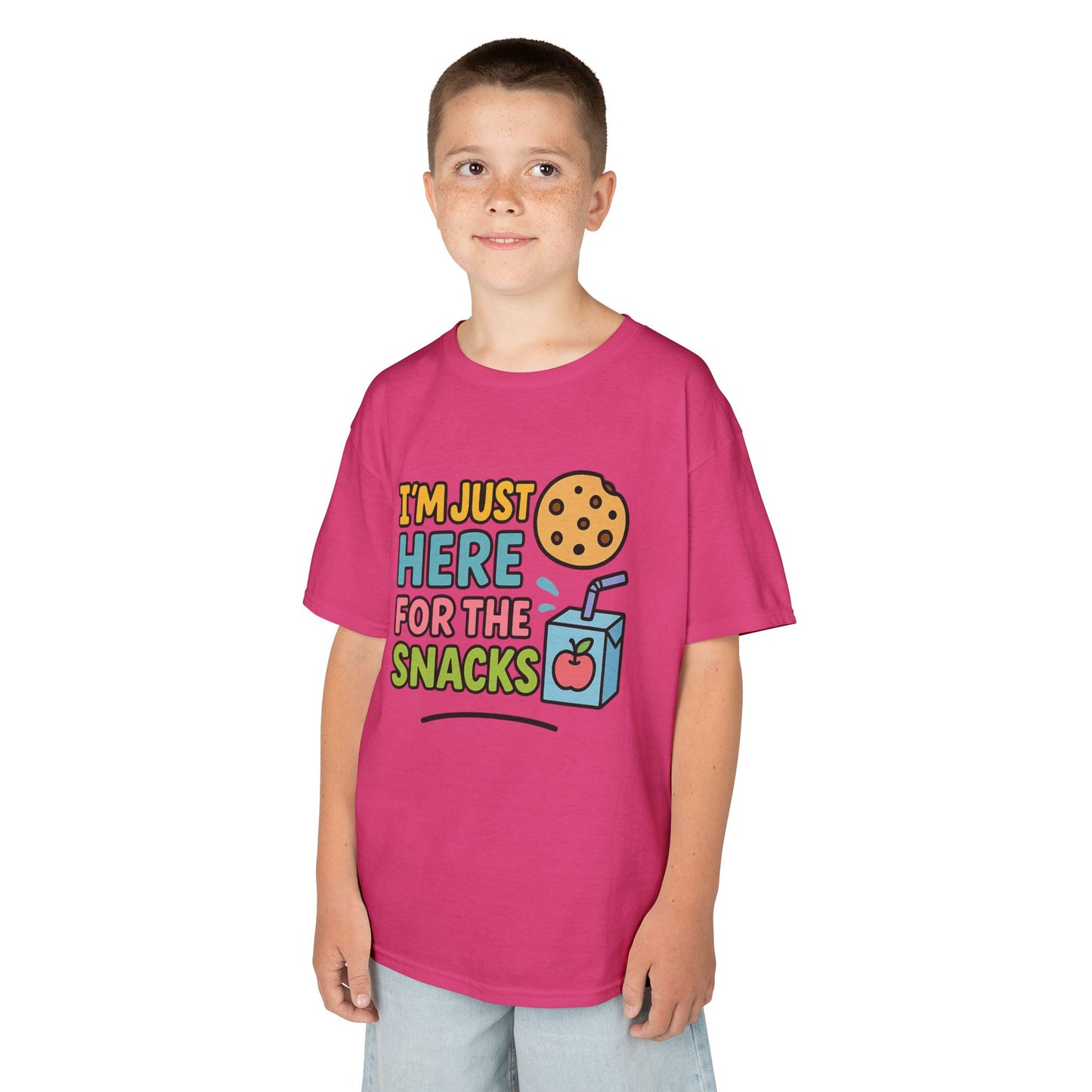 Kids Snack Time Tee - Fun Kids T-Shirt, Cute Cotton Tee, Snack Lover Gift, Funny Kids Apparel, Birthday Gift for Kids