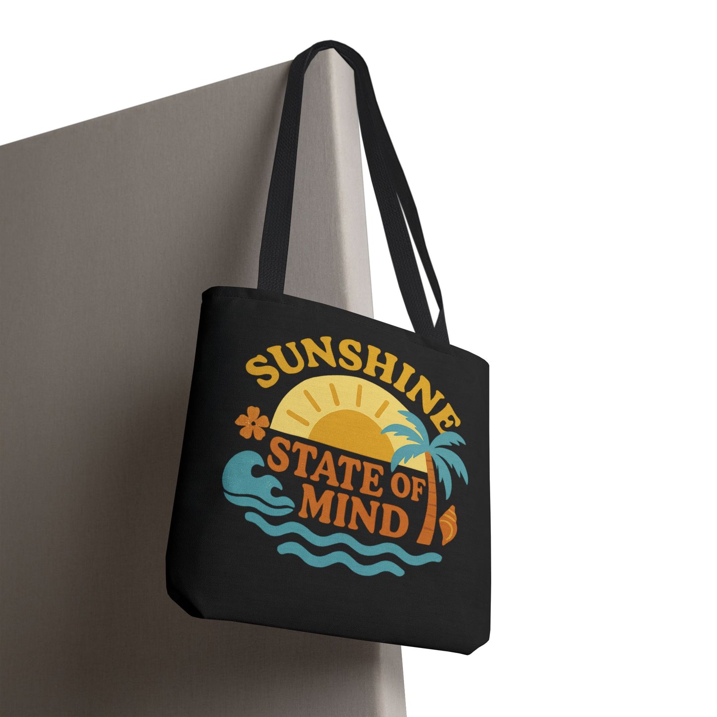 Sunshine State of Mind Tote Bag, Beach Bag, Summer Accessory, Eco-Friendly Tote, Gift for Travelers, Casual Everyday Tote