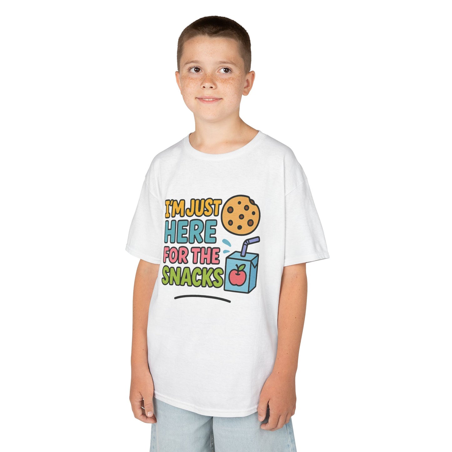 Kids Snack Time Tee - Fun Kids T-Shirt, Cute Cotton Tee, Snack Lover Gift, Funny Kids Apparel, Birthday Gift for Kids
